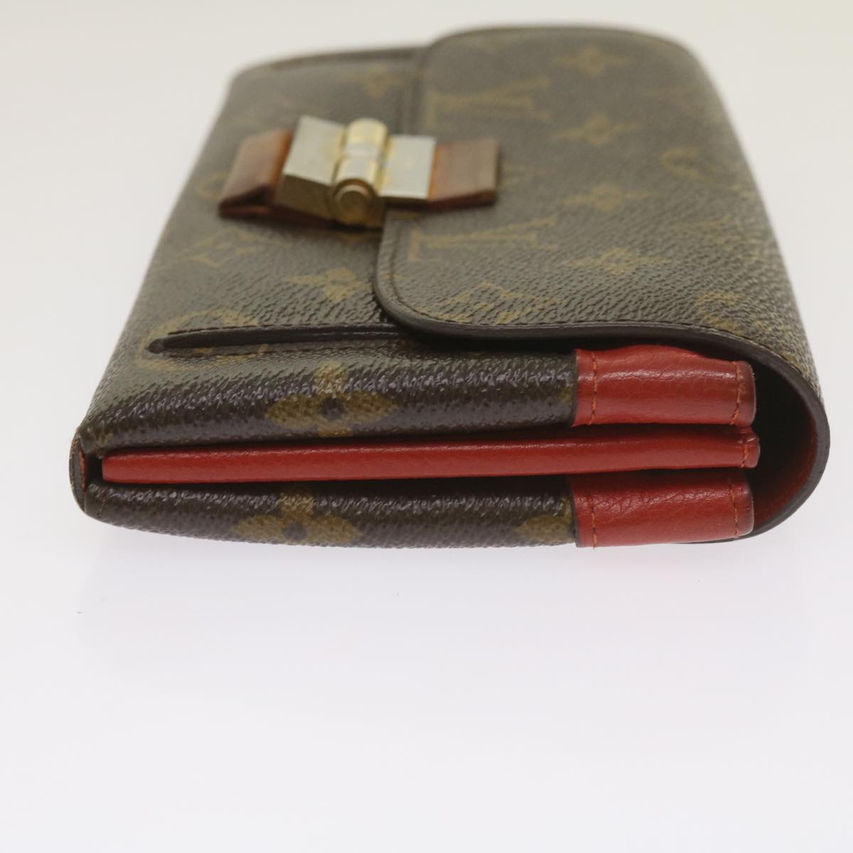 LOUIS VUITTON Monogram Portefeuille Elysee Long Wallet Red M60503 LV Auth hk1069