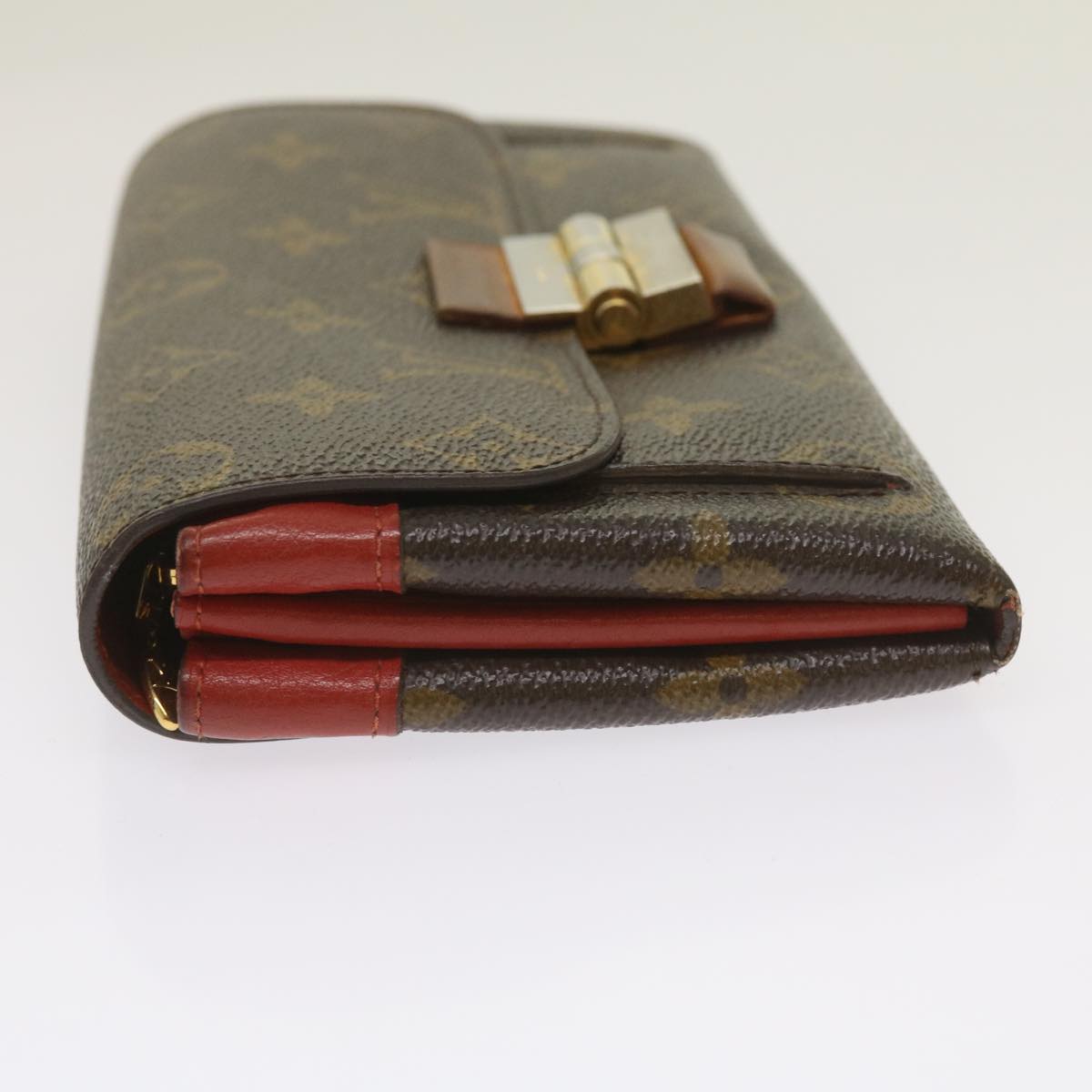 LOUIS VUITTON Monogram Portefeuille Elysee Long Wallet Red M60503 LV Auth hk1069