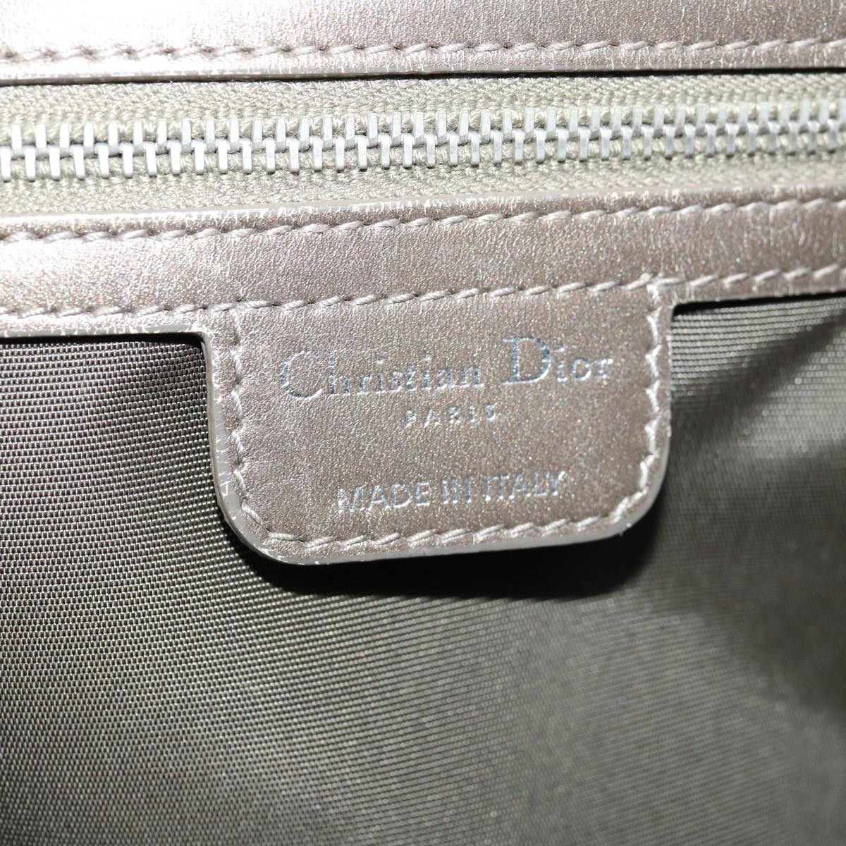 Christian Dior Tote Bag Coated Canvas Gray Auth hk1106