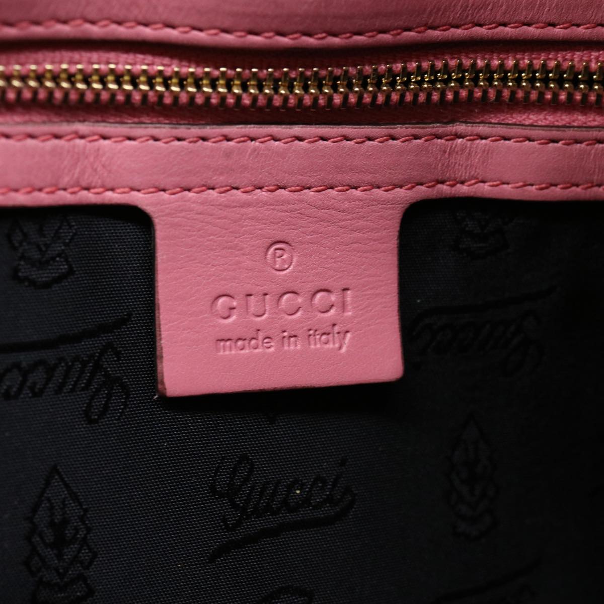 GUCCI Clutch Bag Leather Pink 197016 Auth hk1167