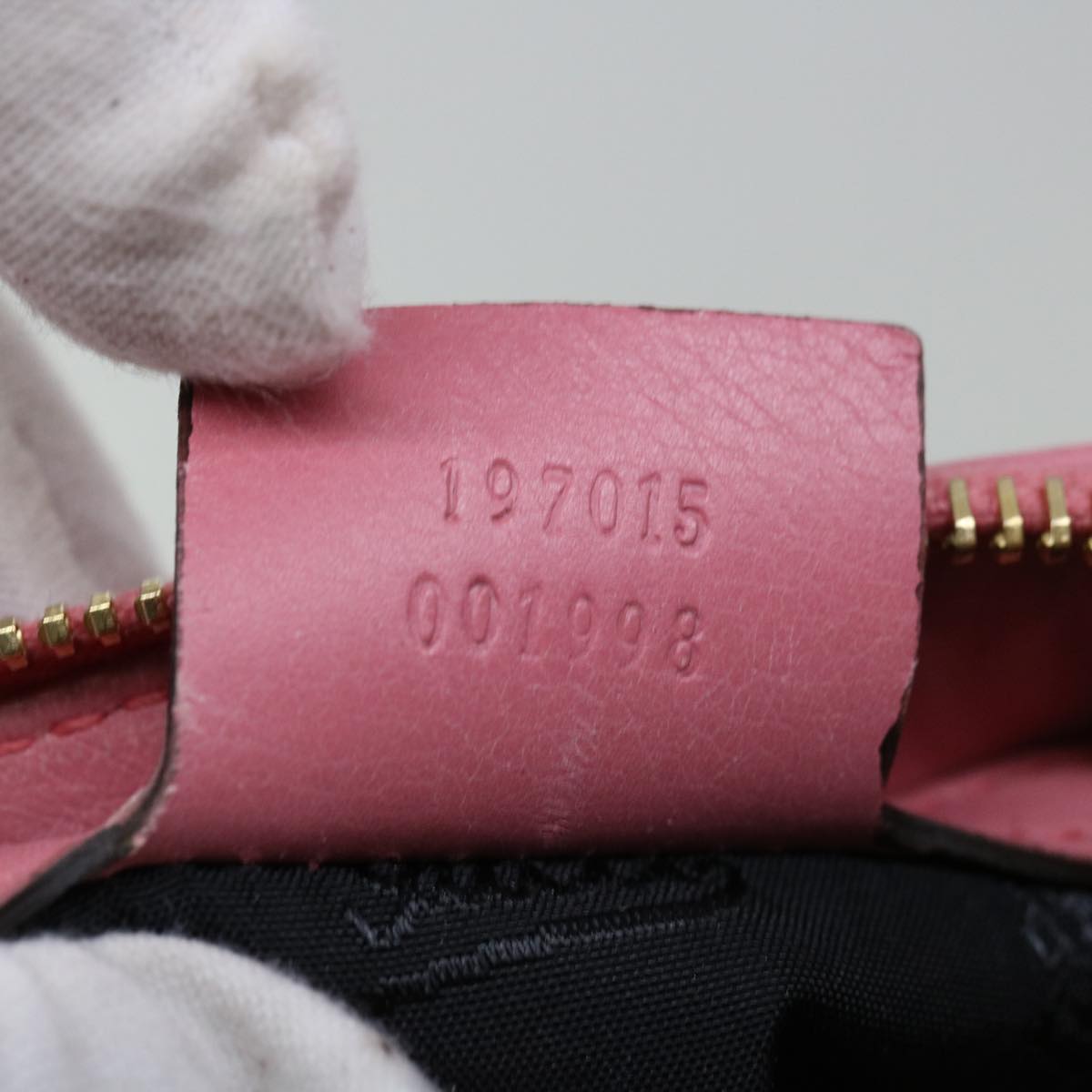 GUCCI Clutch Bag Leather Pink 197016 Auth hk1167