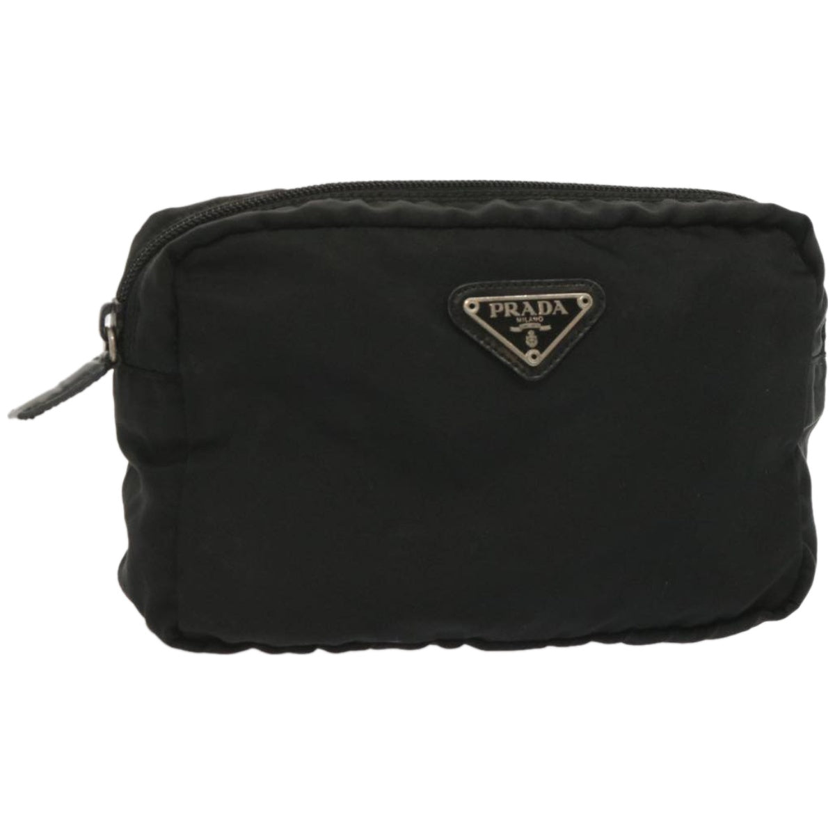 PRADA Pouch Nylon Black Auth hk1175