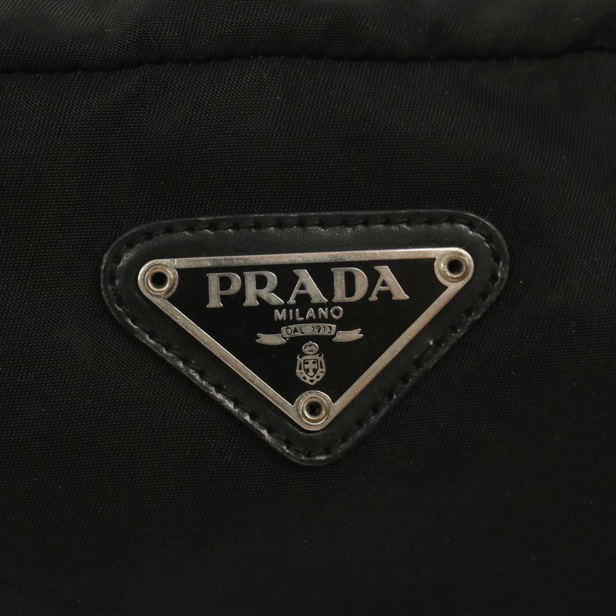 PRADA Pouch Nylon Black Auth hk1175