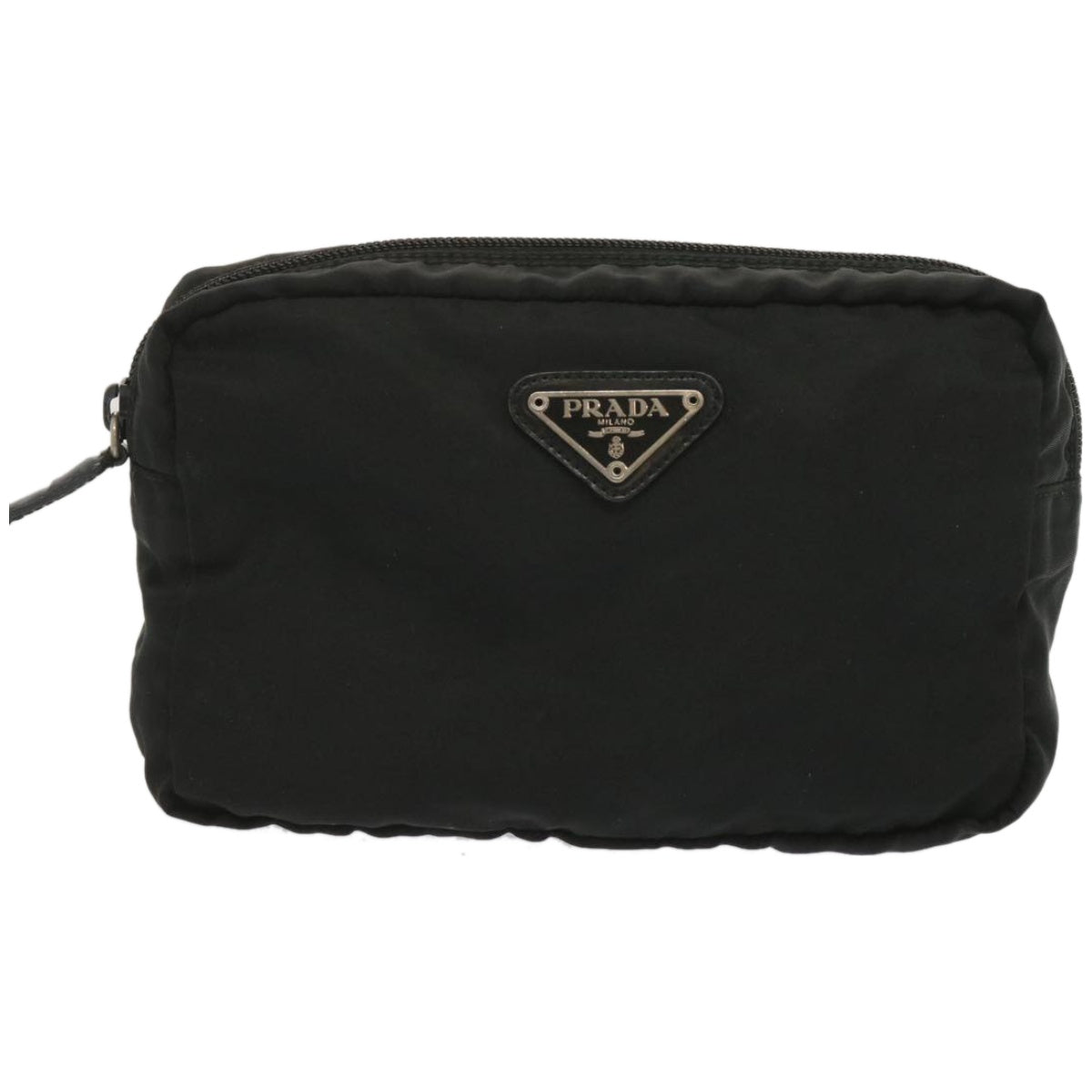 PRADA Pouch Nylon Black Auth hk1175