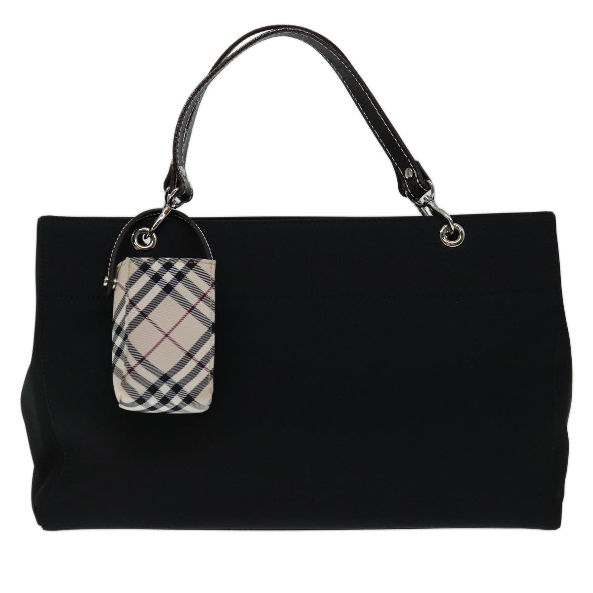 BURBERRY Blue Label Tote Bag Canvas Black Auth hk1180