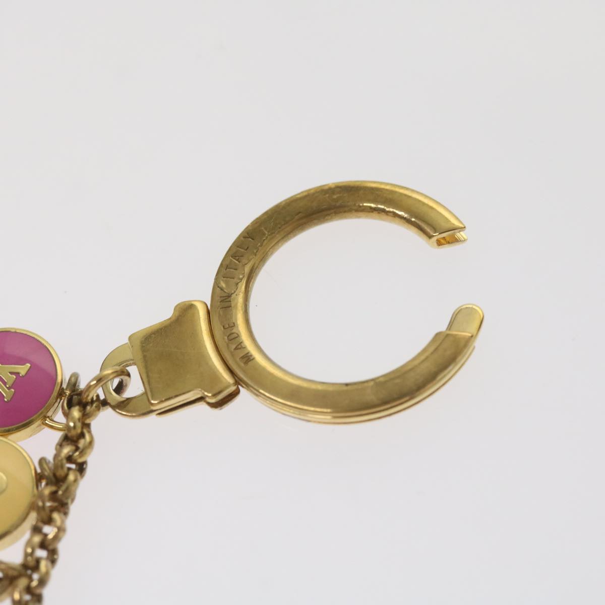 LOUIS VUITTON Monogram Porte Cles Chainne Pastilles Charm M65380 LV Auth hk1184