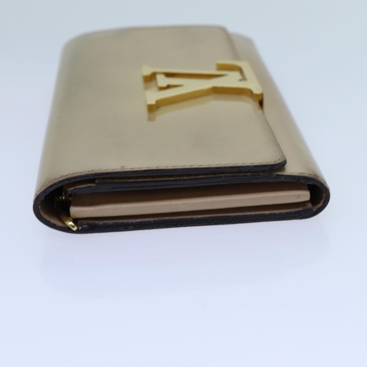 LOUIS VUITTON Portefeuille Louise Wallet Patent leather Dunne M61318 Auth hk1249