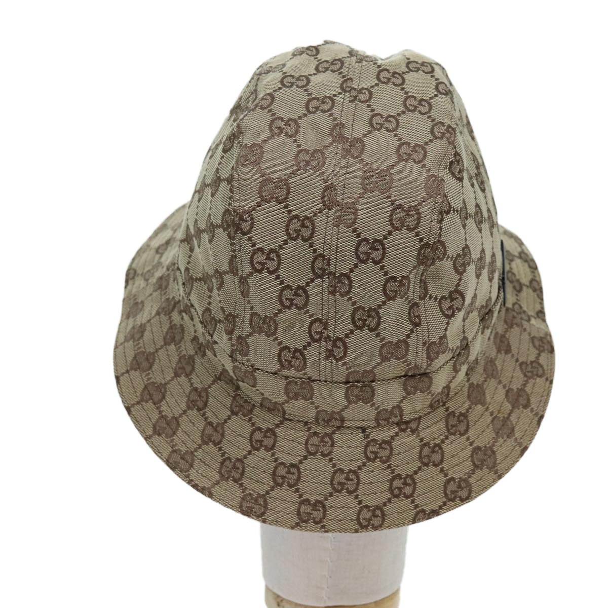 GUCCI GG Canvas Bucket Hat L Beige Auth hk1254