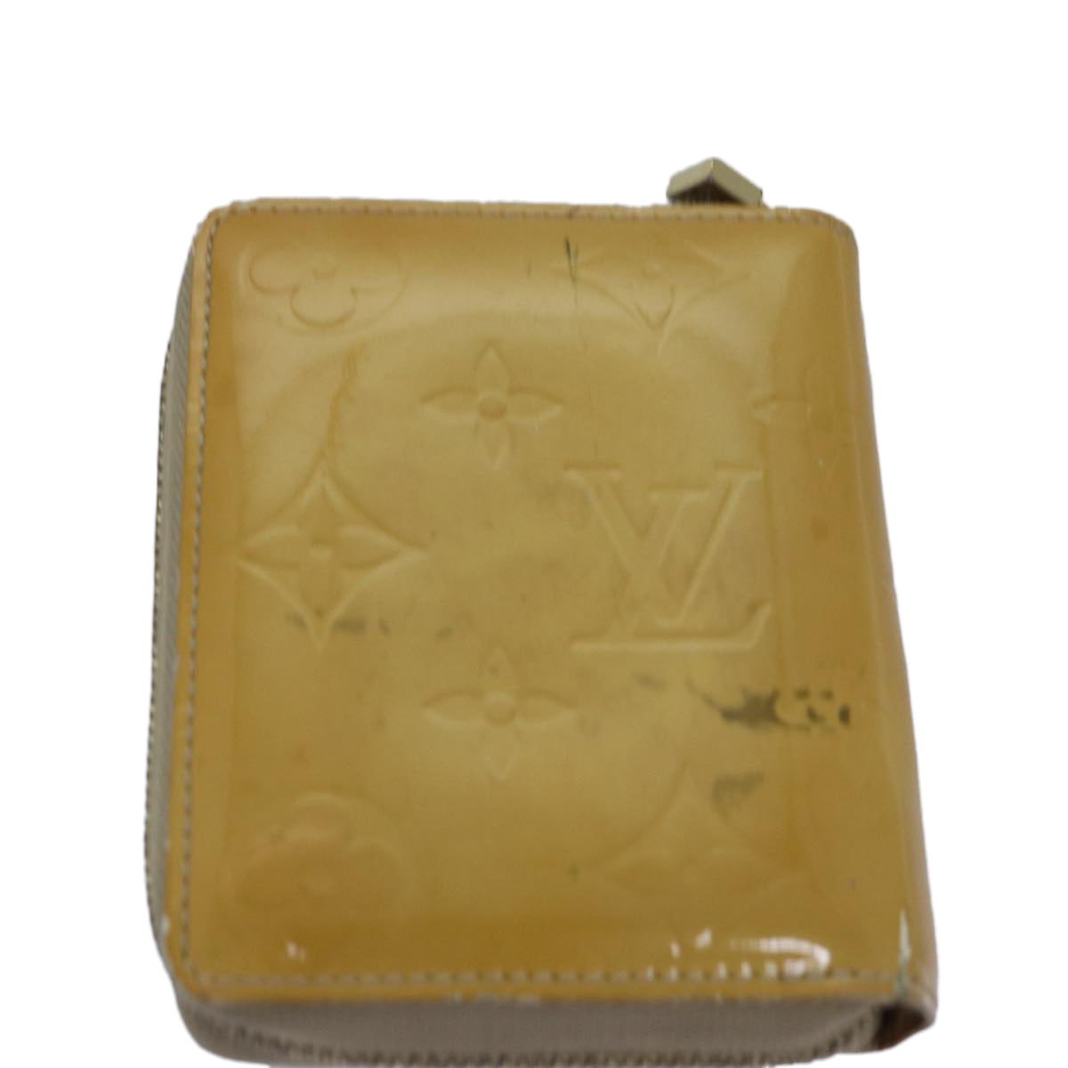 LOUIS VUITTON Monogram Vernis Wallet 3Set Beige Lime Yellow LV Auth hk1324