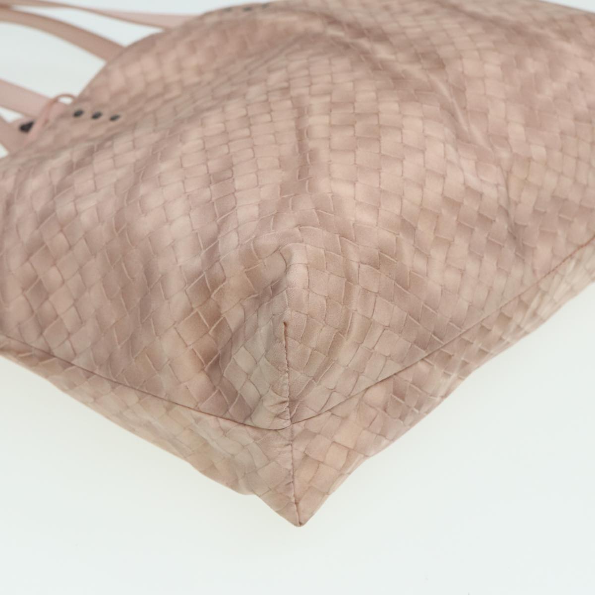 BOTTEGA VENETA Tote Bag Nylon Pink Auth hk1382