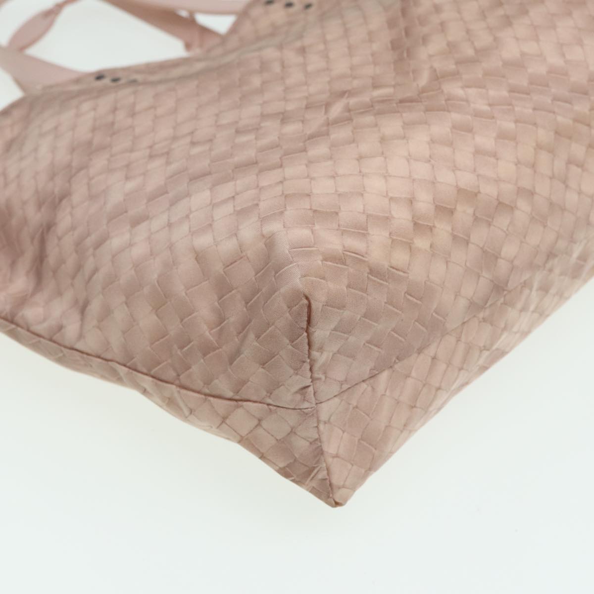 BOTTEGA VENETA Tote Bag Nylon Pink Auth hk1382