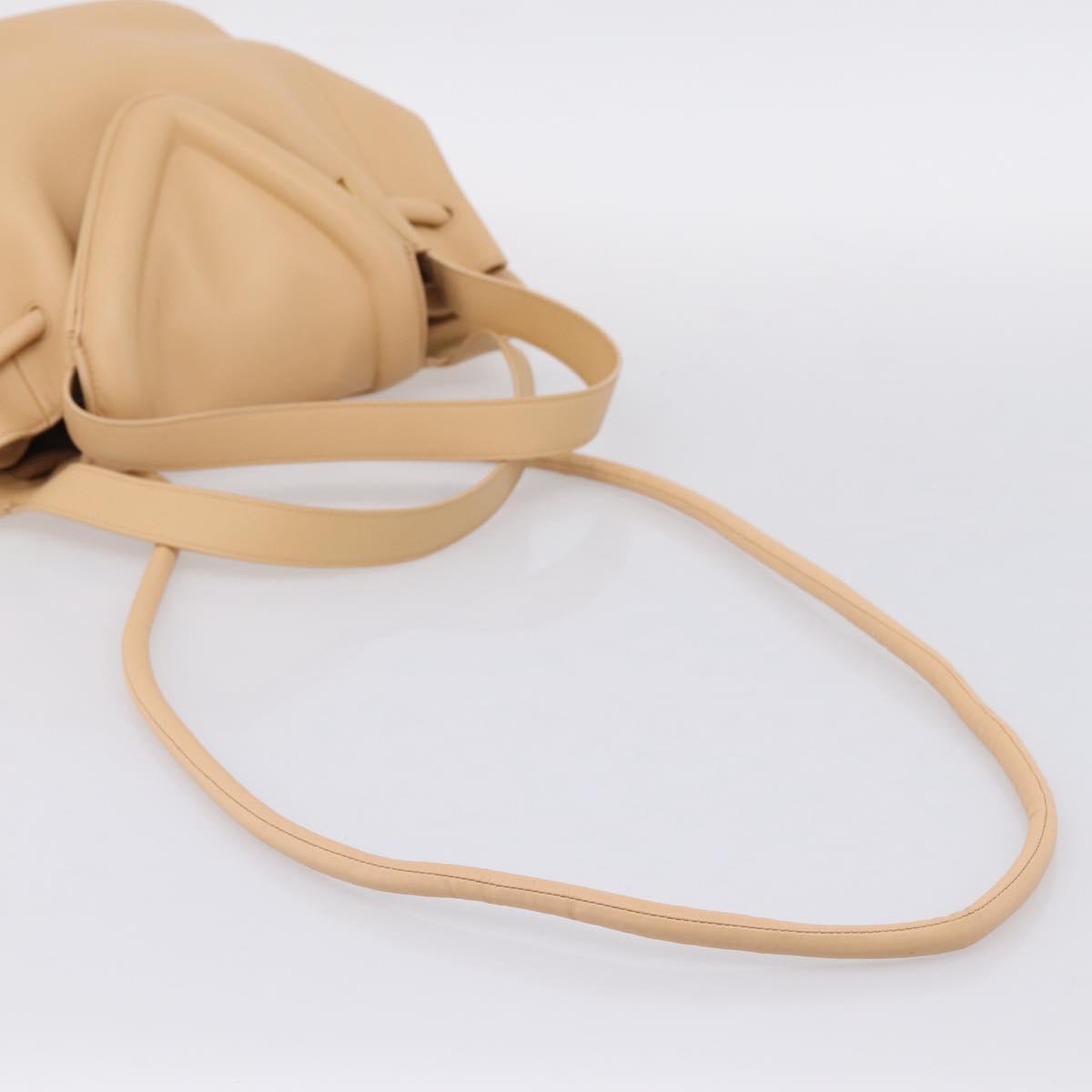 BOTTEGA VENETA Hand Bag Leather 2way Beige Auth hk1443V