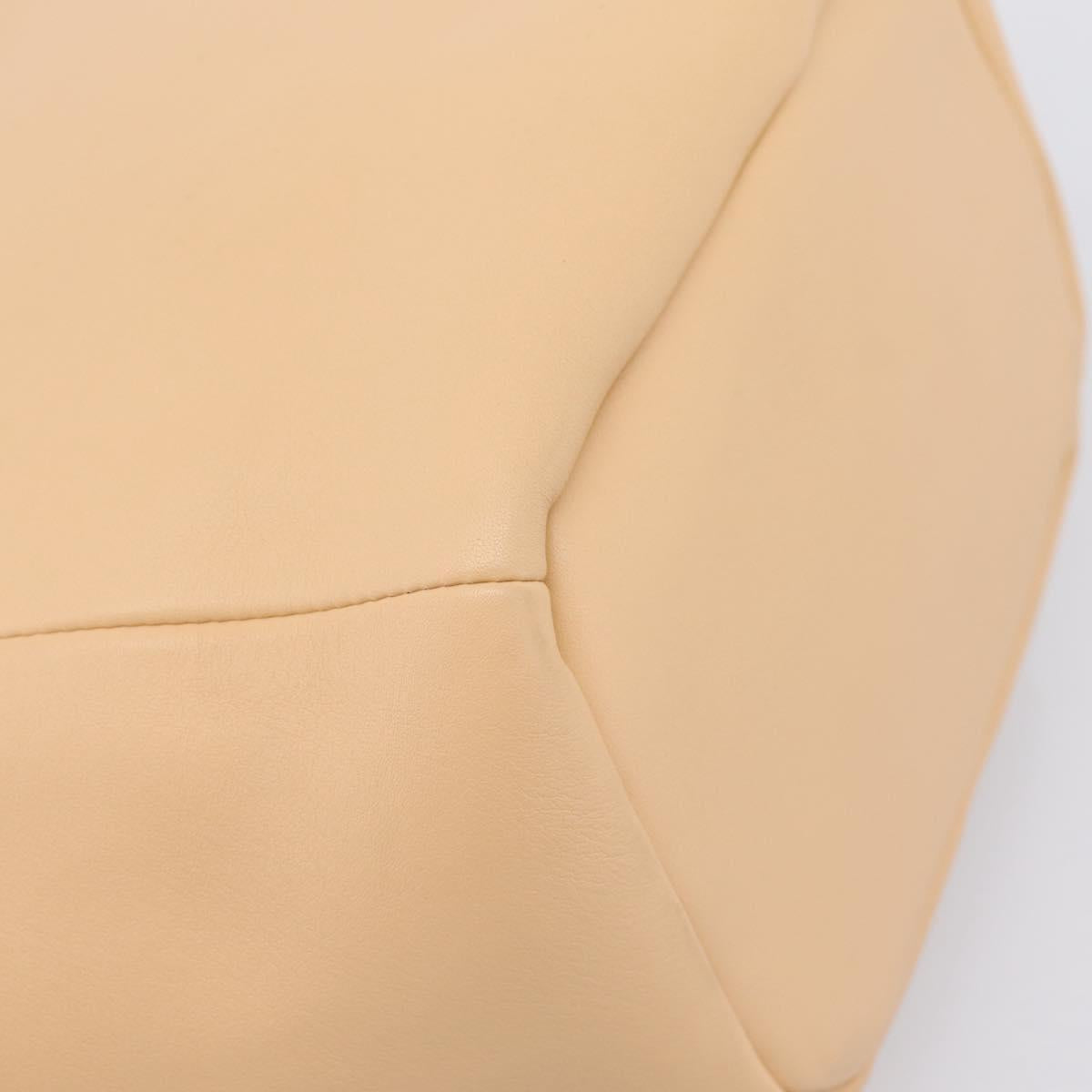 BOTTEGA VENETA Hand Bag Leather 2way Beige Auth hk1443V