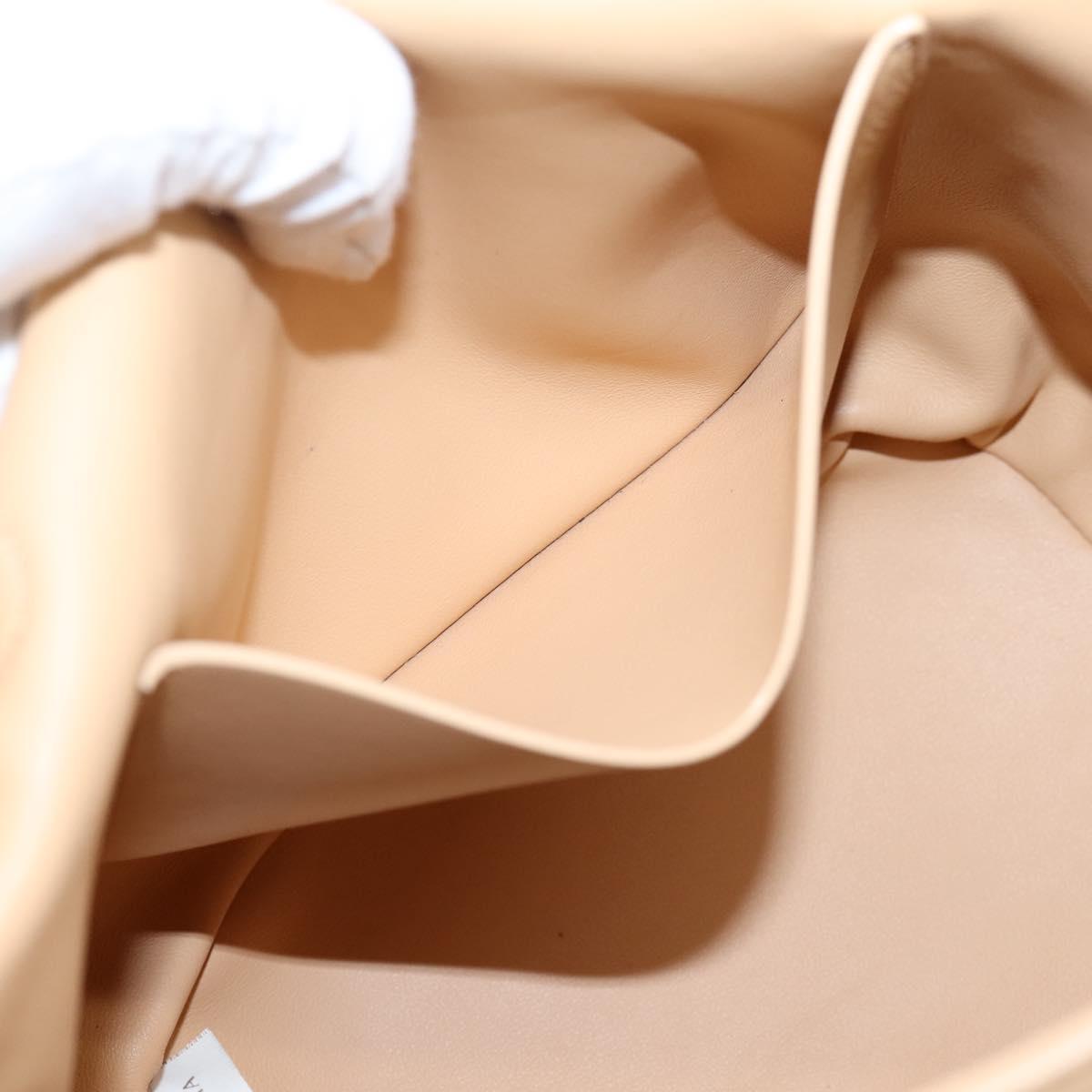 BOTTEGA VENETA Hand Bag Leather 2way Beige Auth hk1443V