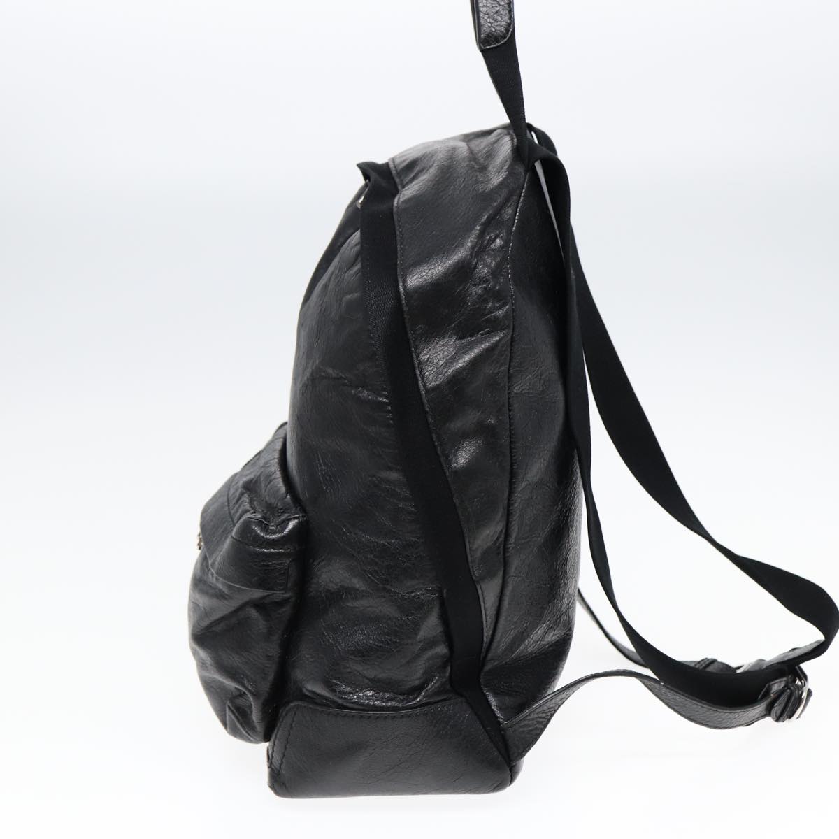 BALENCIAGA Backpack Leather Black 409010 Auth hk1541