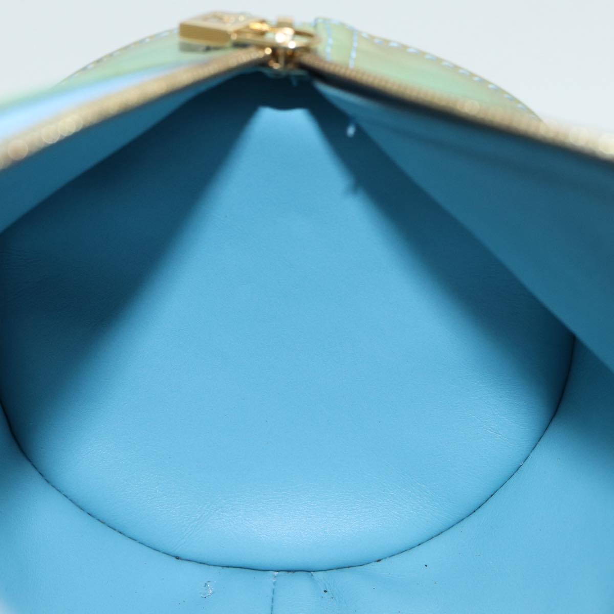 LOUIS VUITTON Monogram Vernis Bedford Hand Bag Baby Blue M91007 LV Auth hk1619