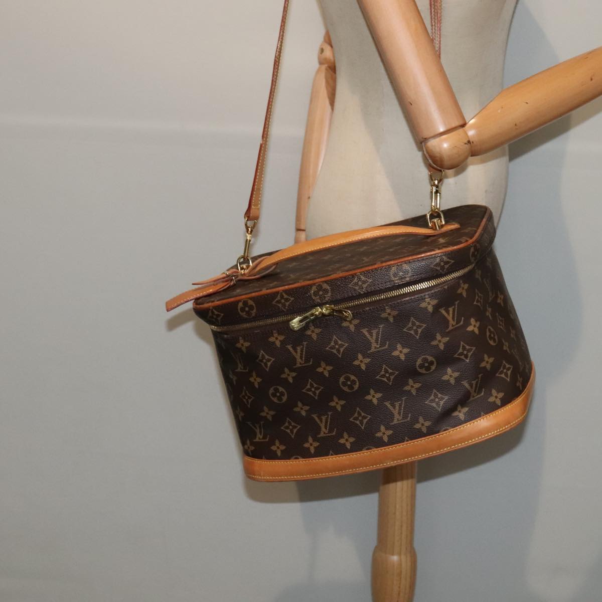 LOUIS VUITTON Monogram Nice Hand Bag M47280 LV Auth hk1620