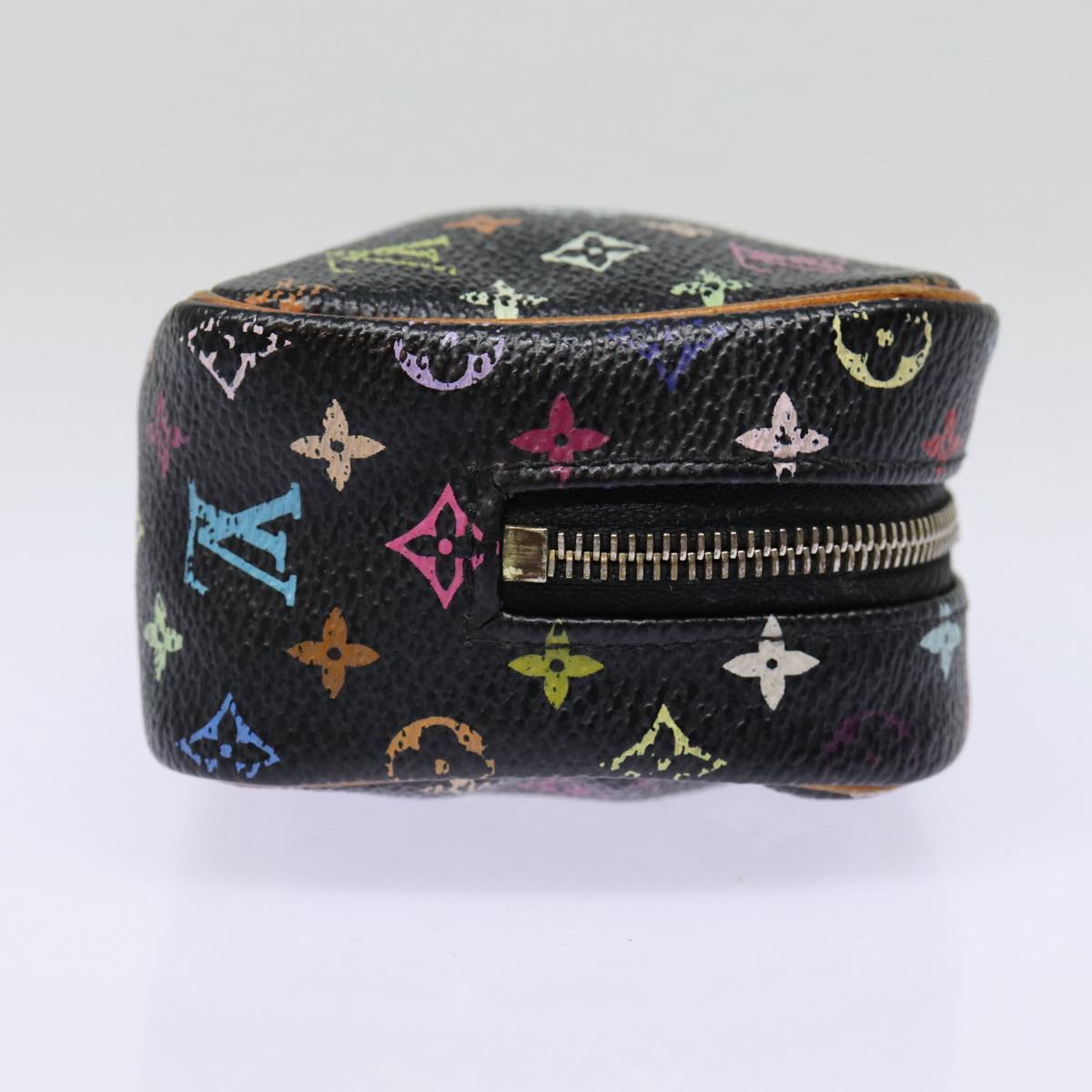 LOUIS VUITTON Monogram Multicolor Trousse Wapity Pouch Black M58034 Auth hk1642