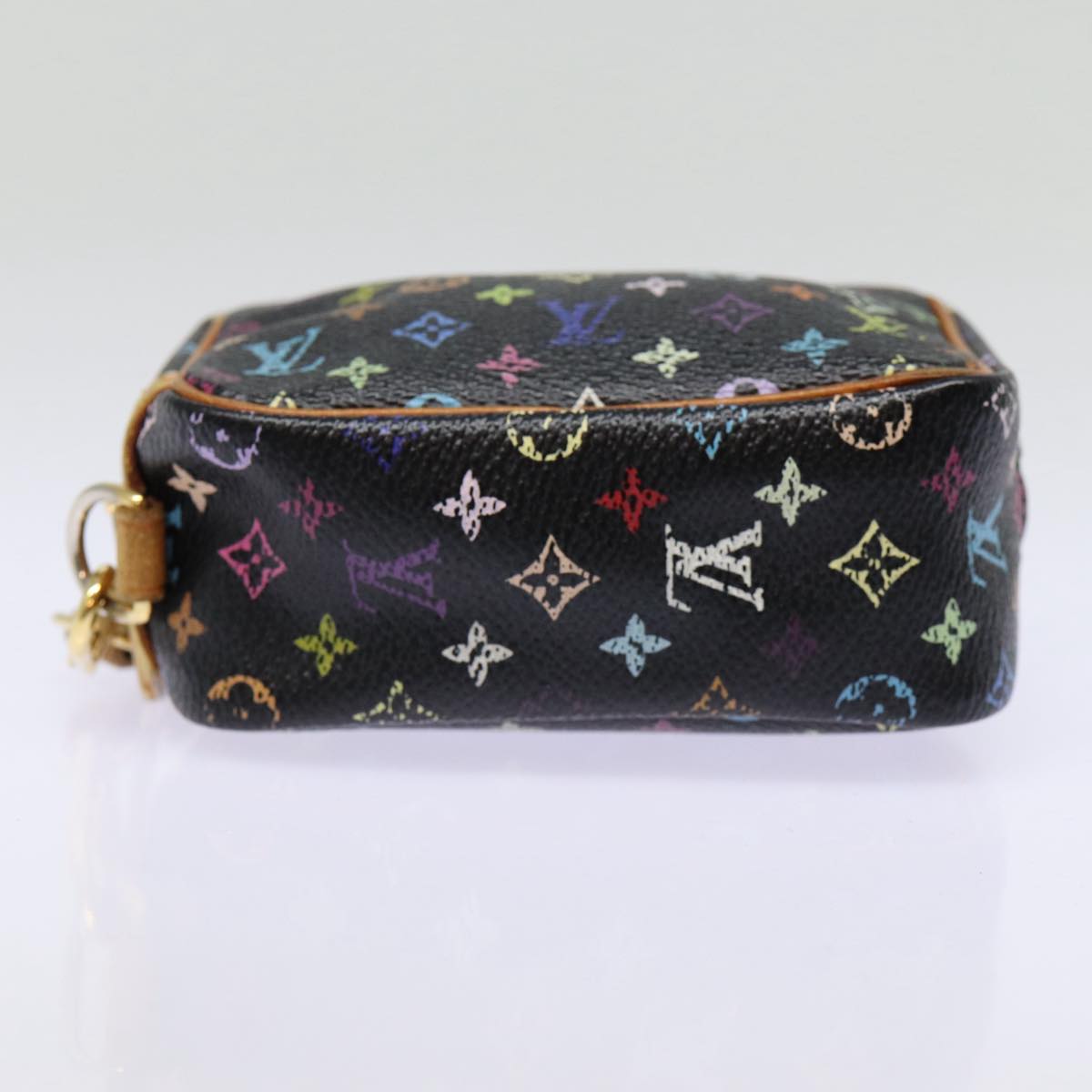 LOUIS VUITTON Monogram Multicolor Trousse Wapity Pouch Black M58034 Auth hk1642