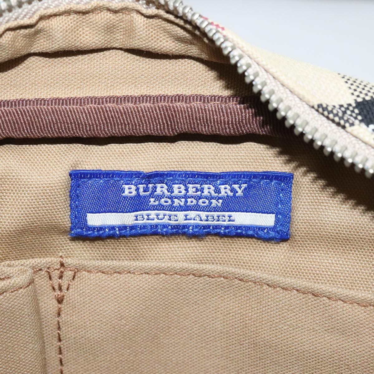 BURBERRY Nova Check Shoulder Bag Canvas Leather Beige Brown Auth hk1649