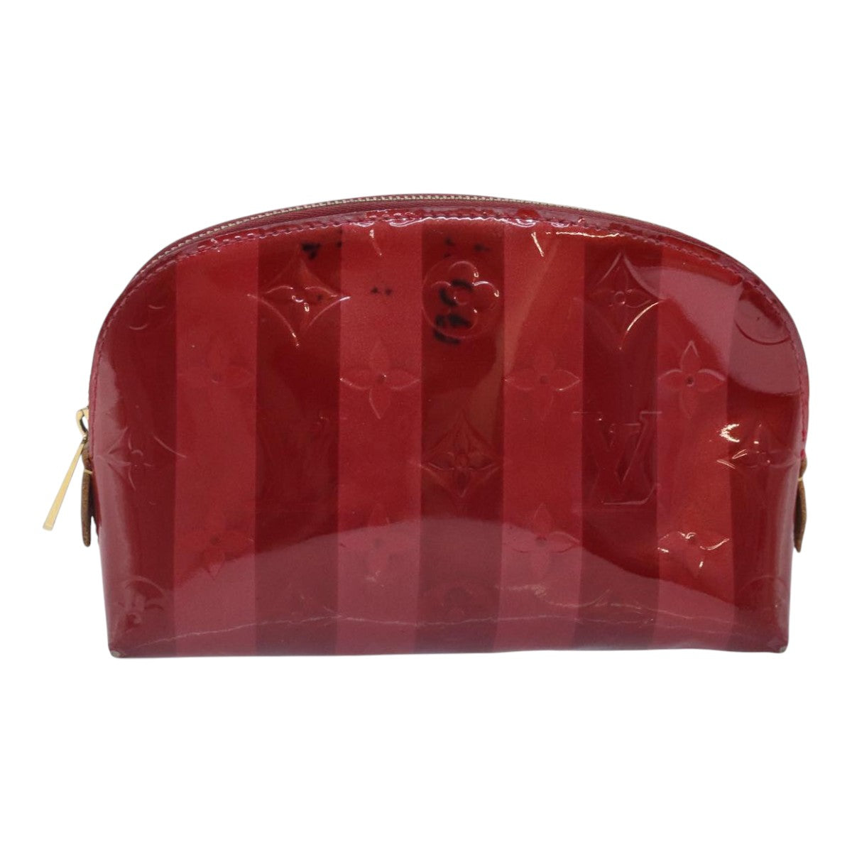 LOUIS VUITTON Vernis Rayure Pochette Cosmetic Pomme D'amour M91721 Auth hk1684