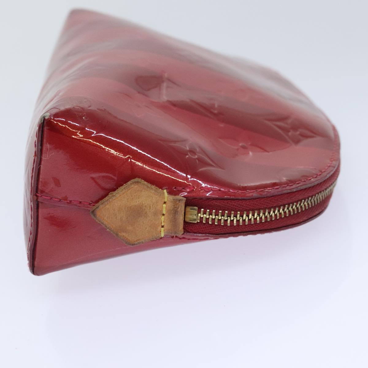 LOUIS VUITTON Vernis Rayure Pochette Cosmetic Pomme D'amour M91721 Auth hk1684