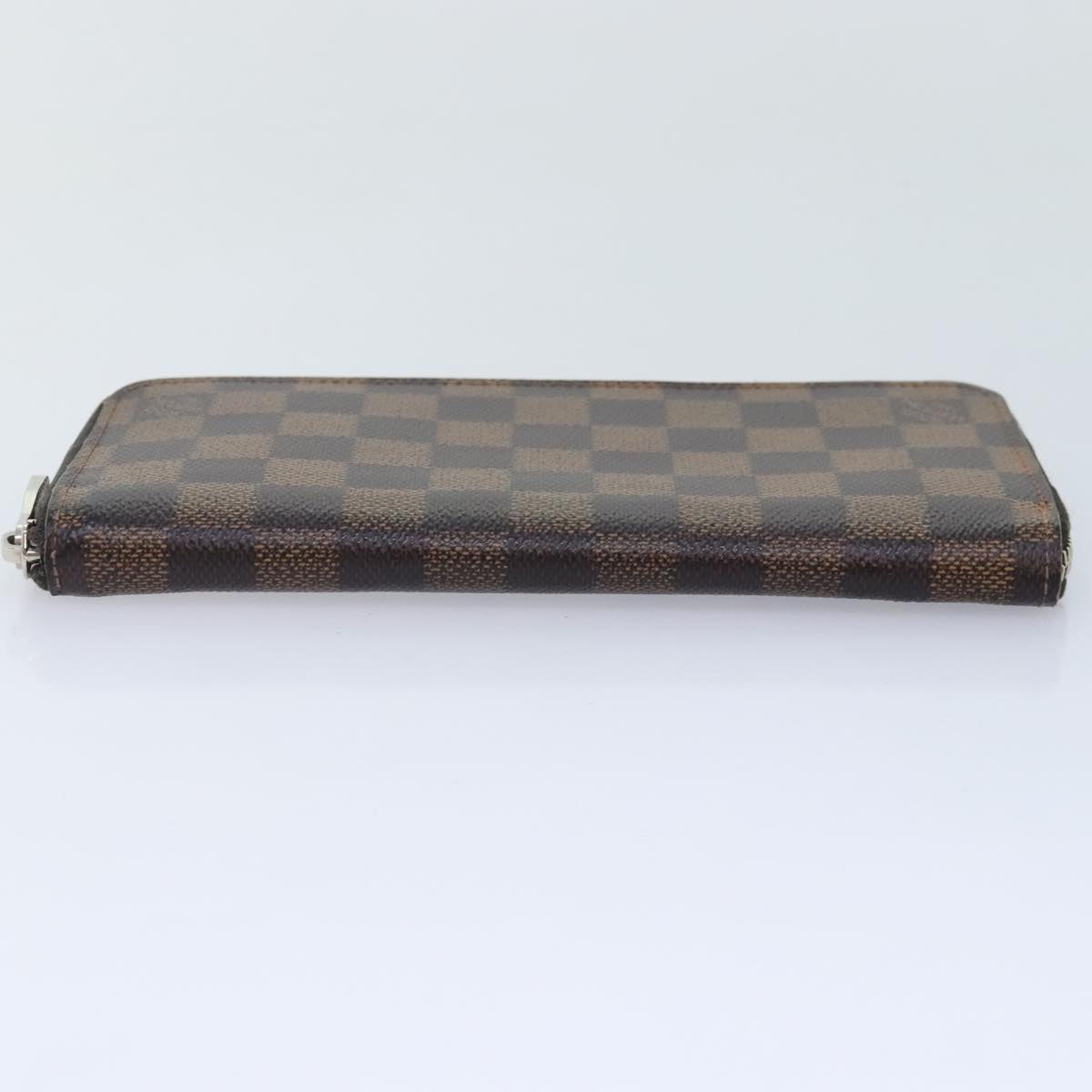 LOUIS VUITTON Damier Ebene Zippy Wallet Vertical Long Wallet N61207 Auth hk1692