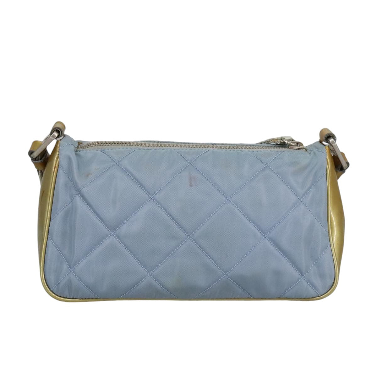 PRADA Shoulder Bag Nylon Baby Blue Auth hk1707
