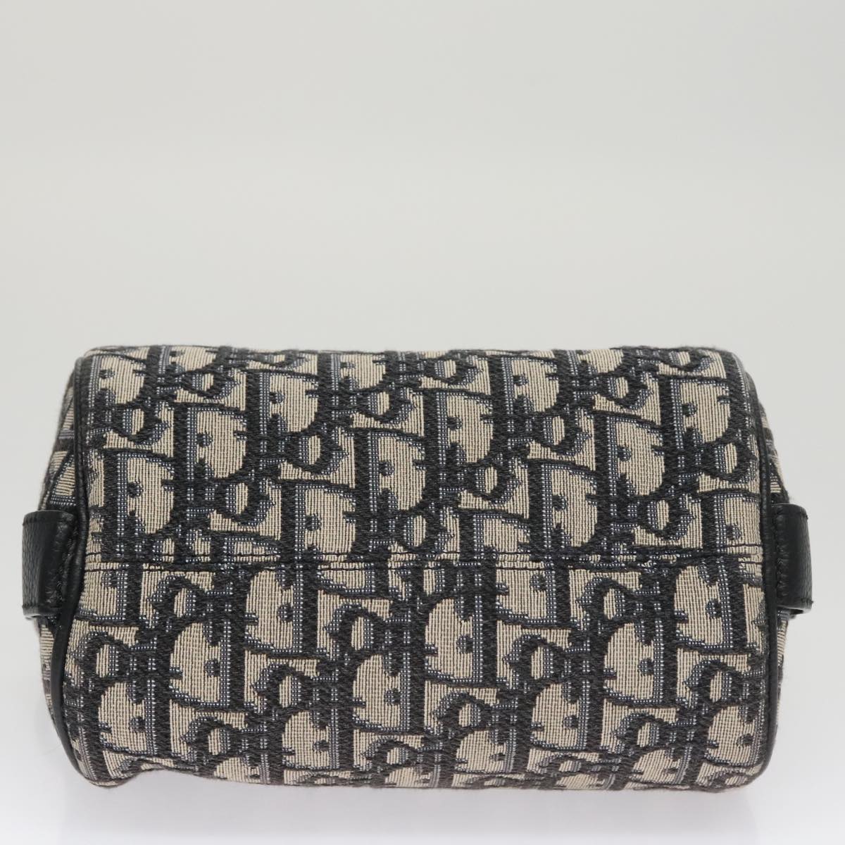 Christian Dior Trotter Canvas Oblique Shoulder Bag Blue Auth hk1747V