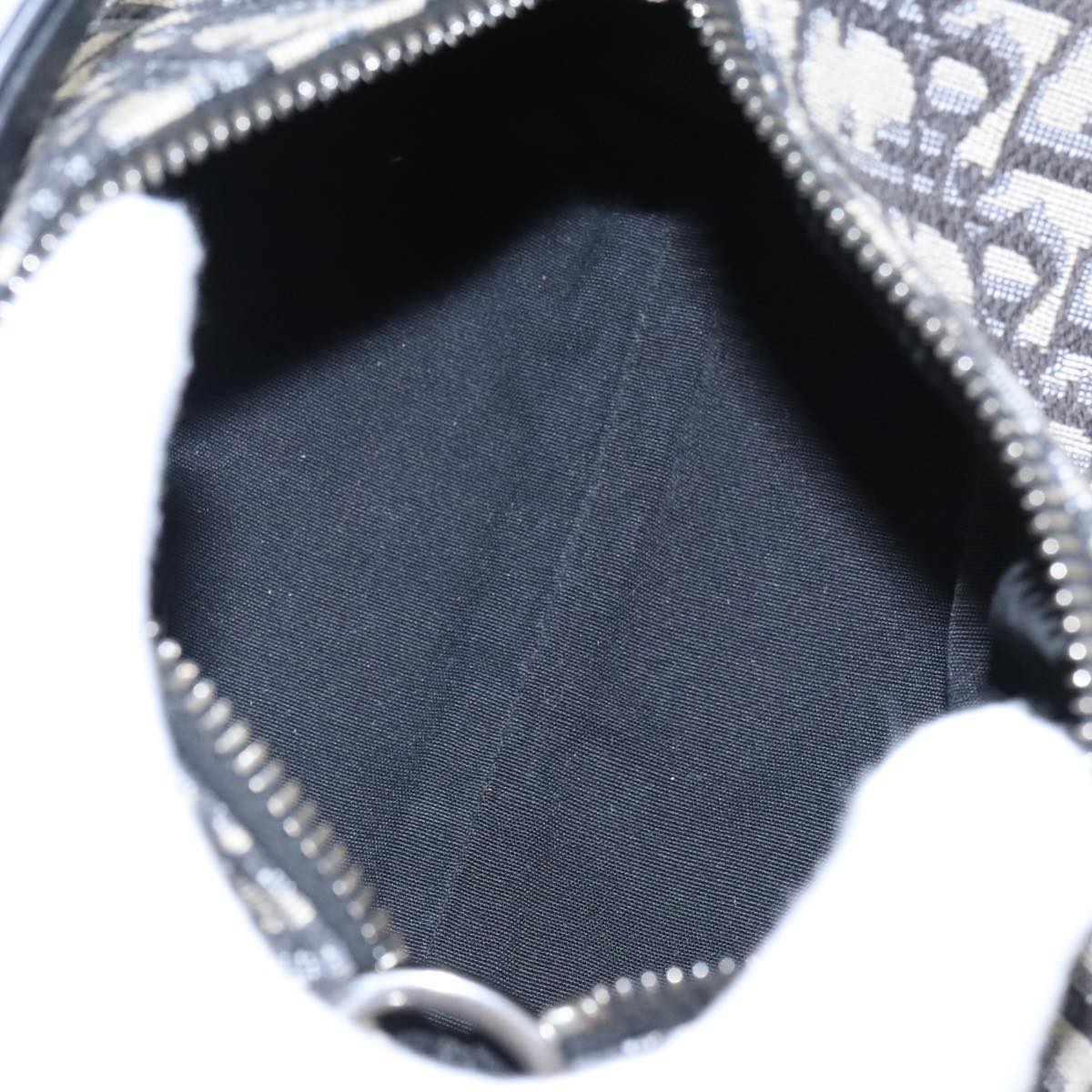 Christian Dior Trotter Canvas Oblique Shoulder Bag Blue Auth hk1747V