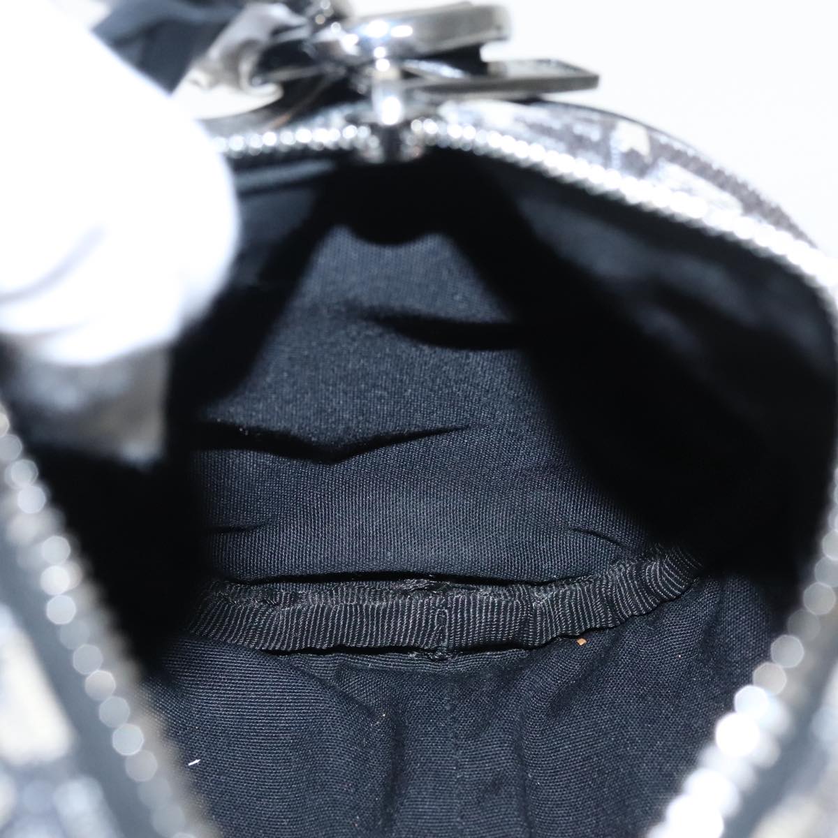 Christian Dior Trotter Canvas Oblique Shoulder Bag Blue Auth hk1747V