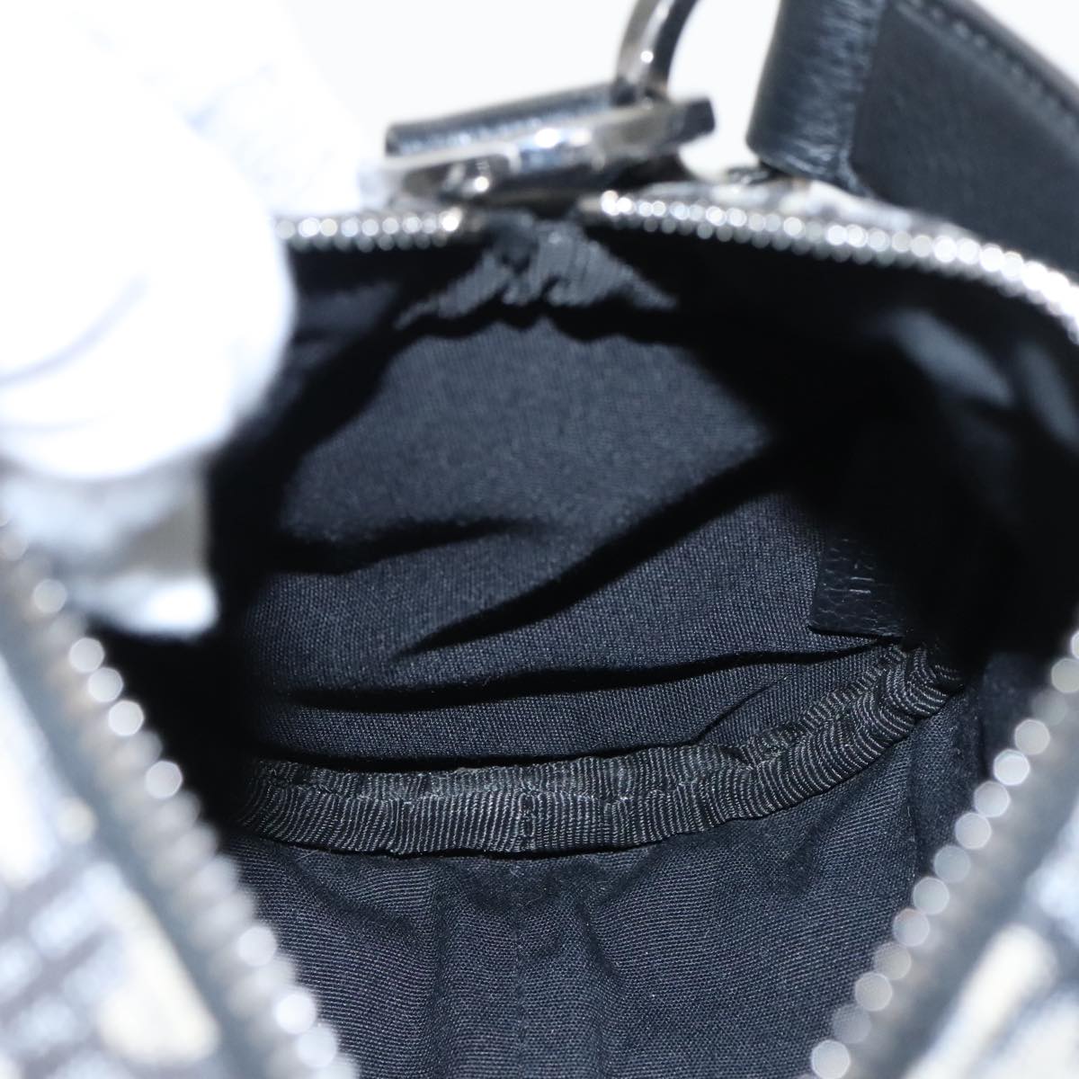 Christian Dior Trotter Canvas Oblique Shoulder Bag Blue Auth hk1747V