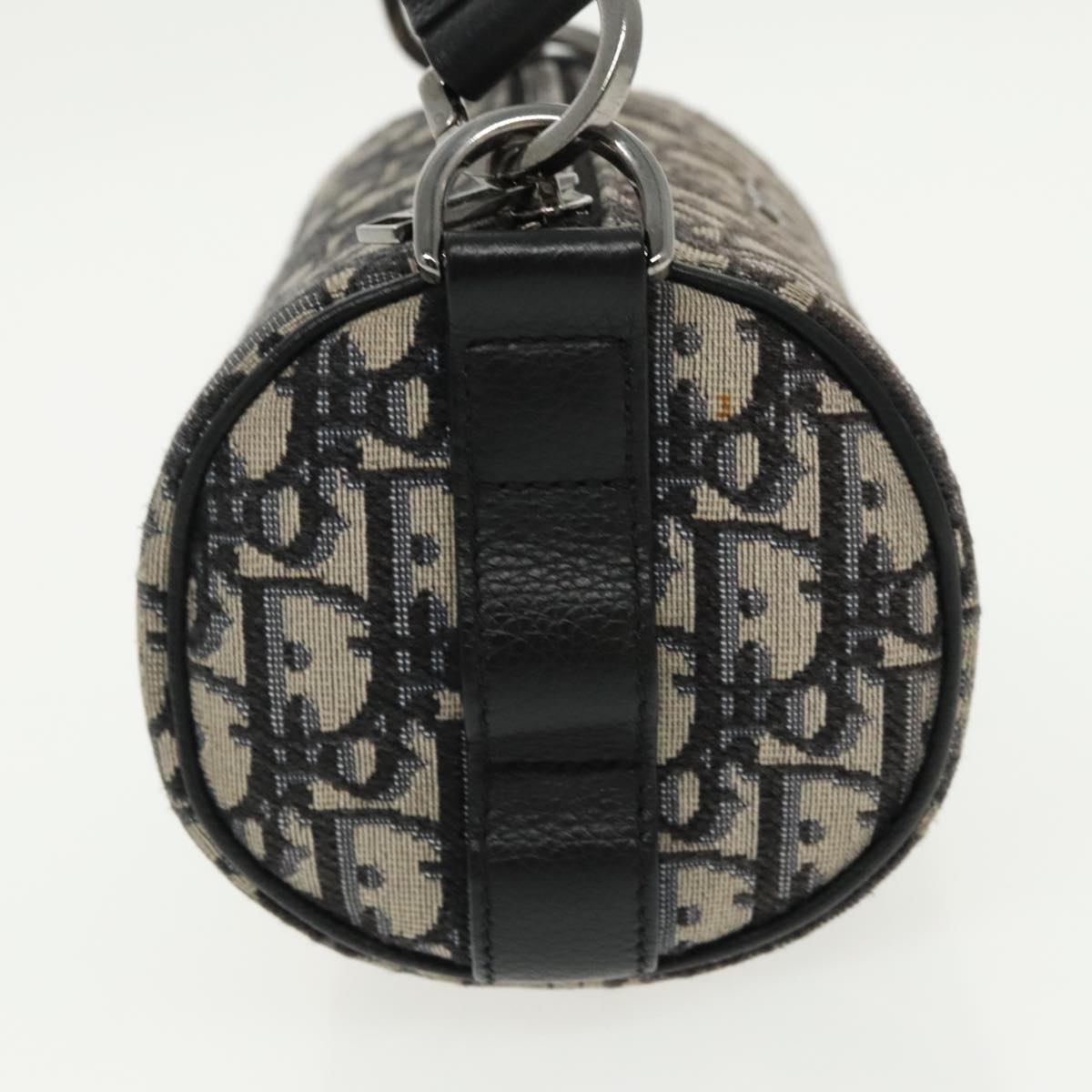 Christian Dior Trotter Canvas Oblique Shoulder Bag Blue Auth hk1747V