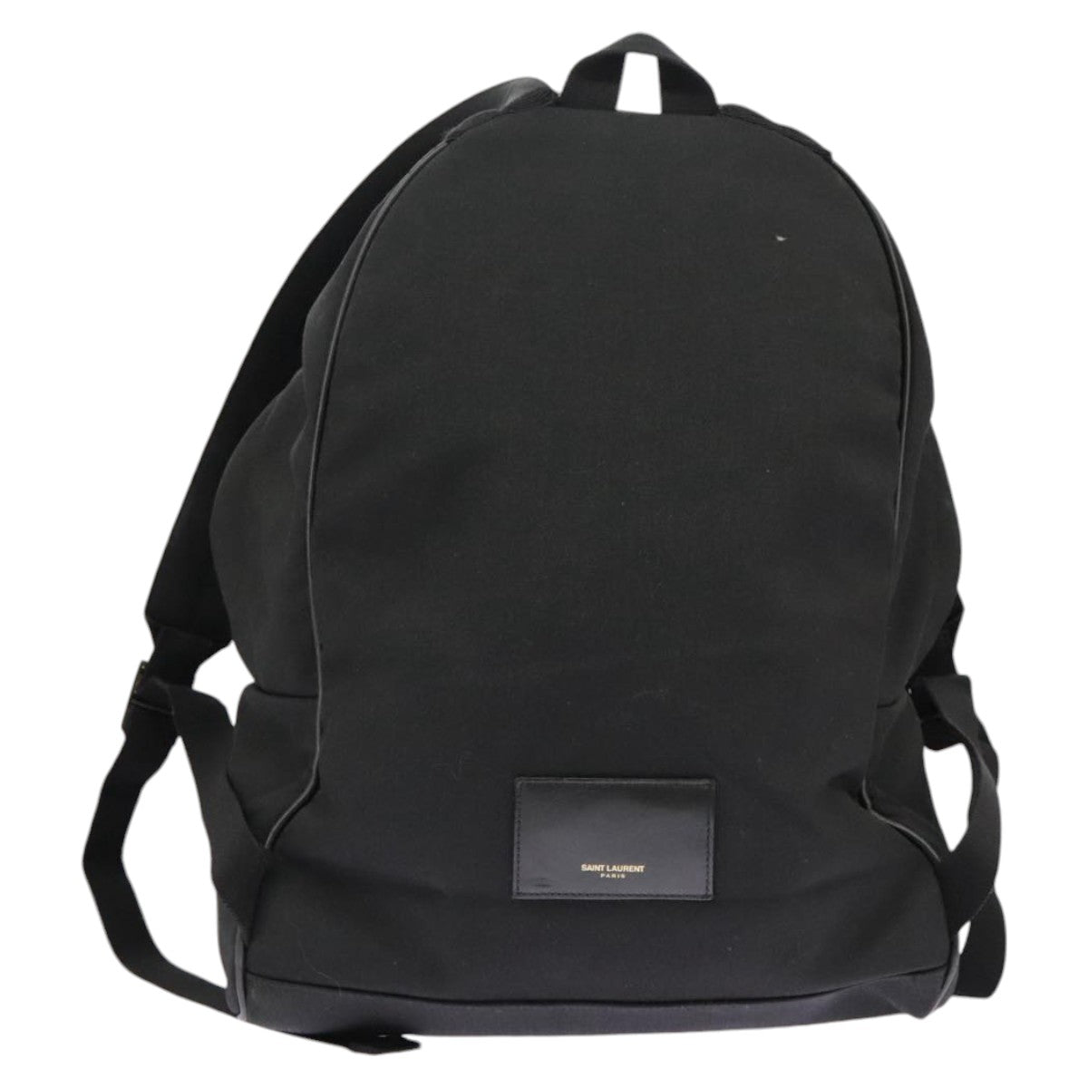 SAINT LAURENT Backpack Canvas Black Silver Auth hk1759