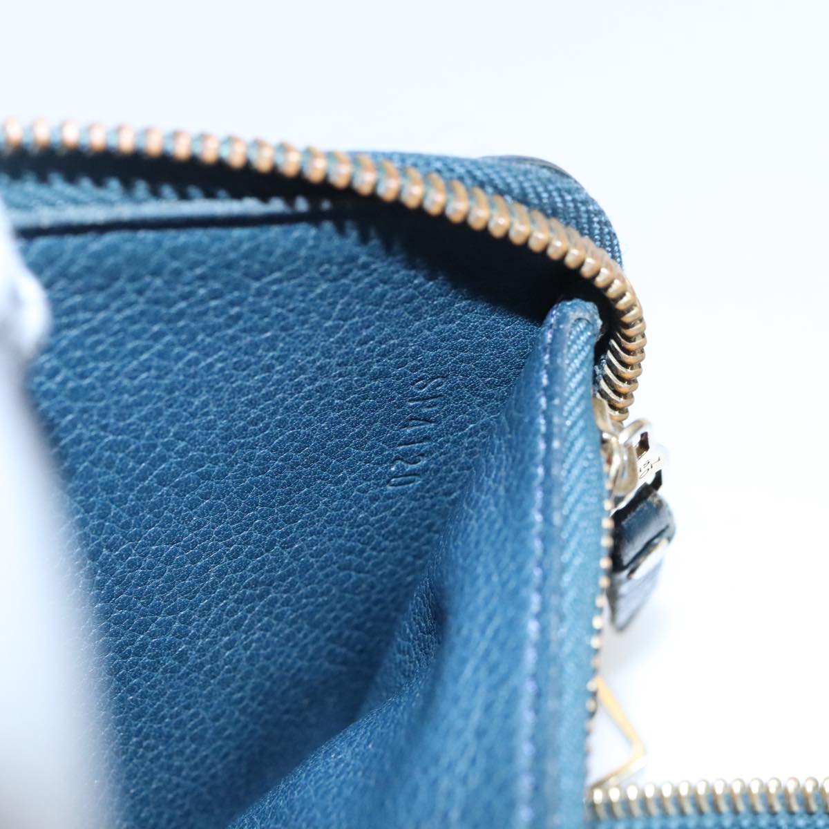 LOUIS VUITTON Empreinte Portefeuille Wallet Ron Wallet Navy M93435 Auth hk1849