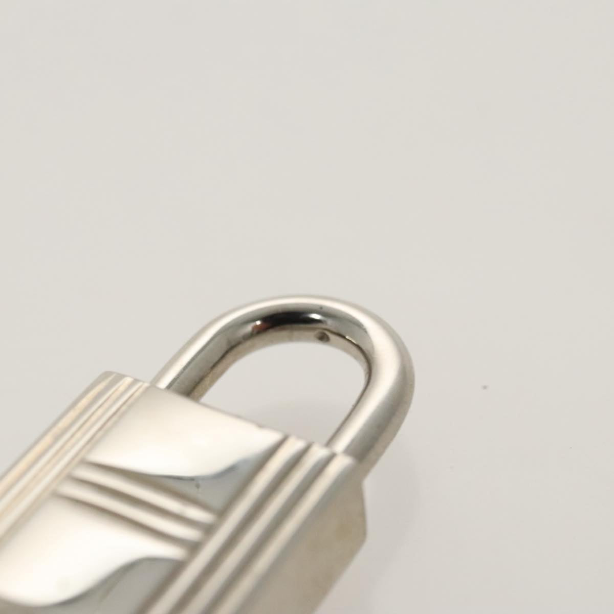 HERMES Cadena Padlock metal Silver Auth hk1860