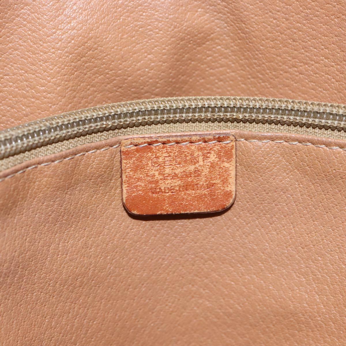 CELINE Macadam Canvas Tote Bag Beige Auth hk1872