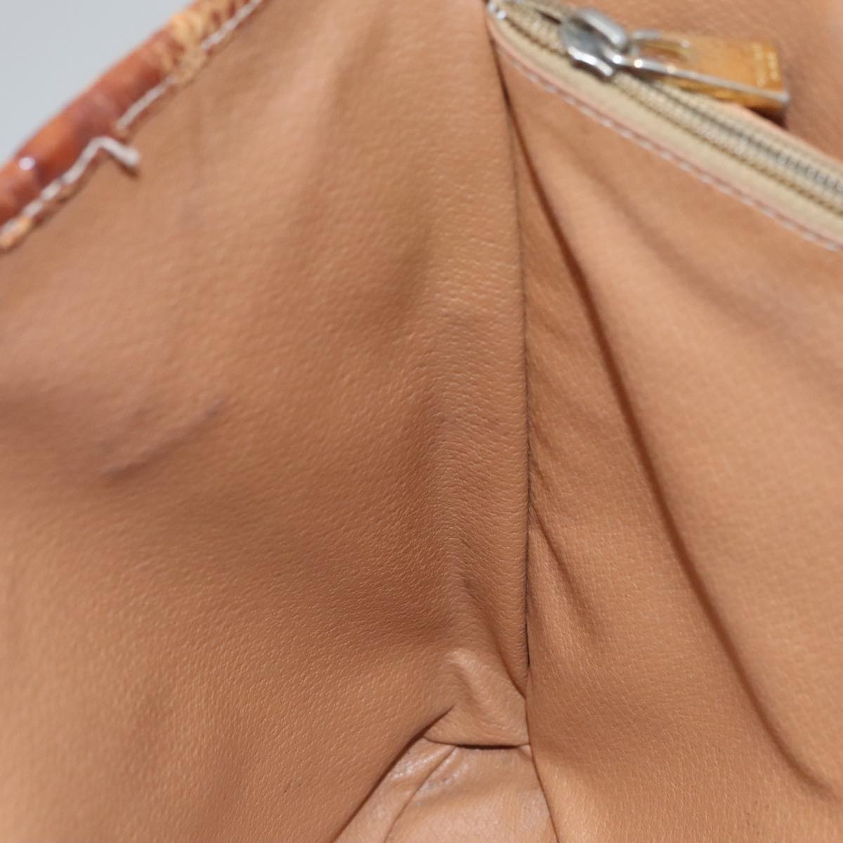 CELINE Macadam Canvas Tote Bag Beige Auth hk1872