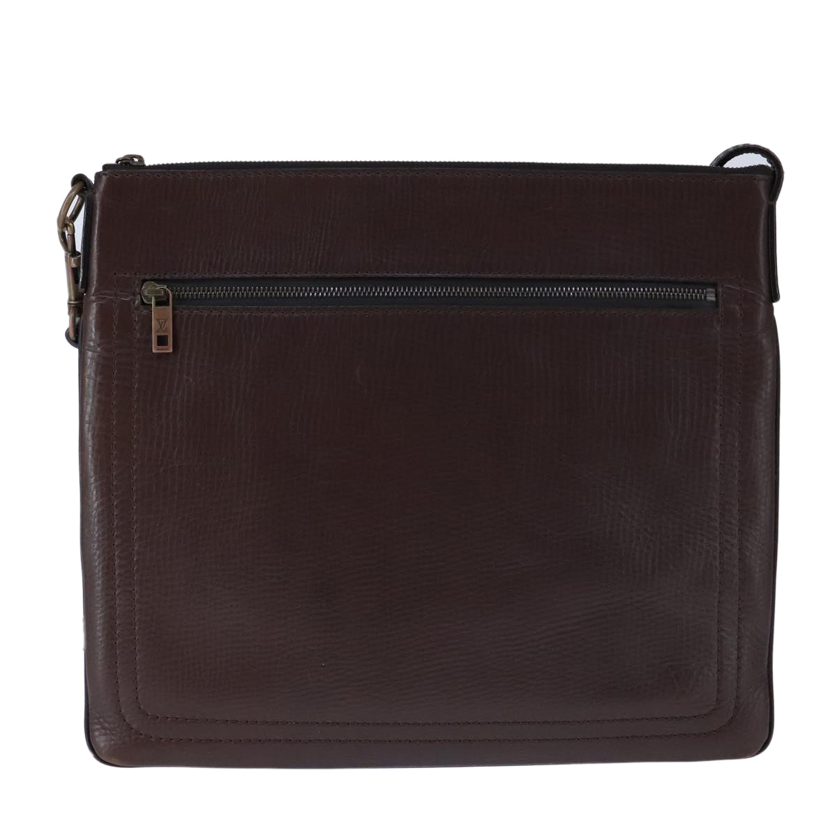 LOUIS VUITTON Utah Shawnee MM Shoulder Bag Leather Brown M93453 LV Auth hk1878