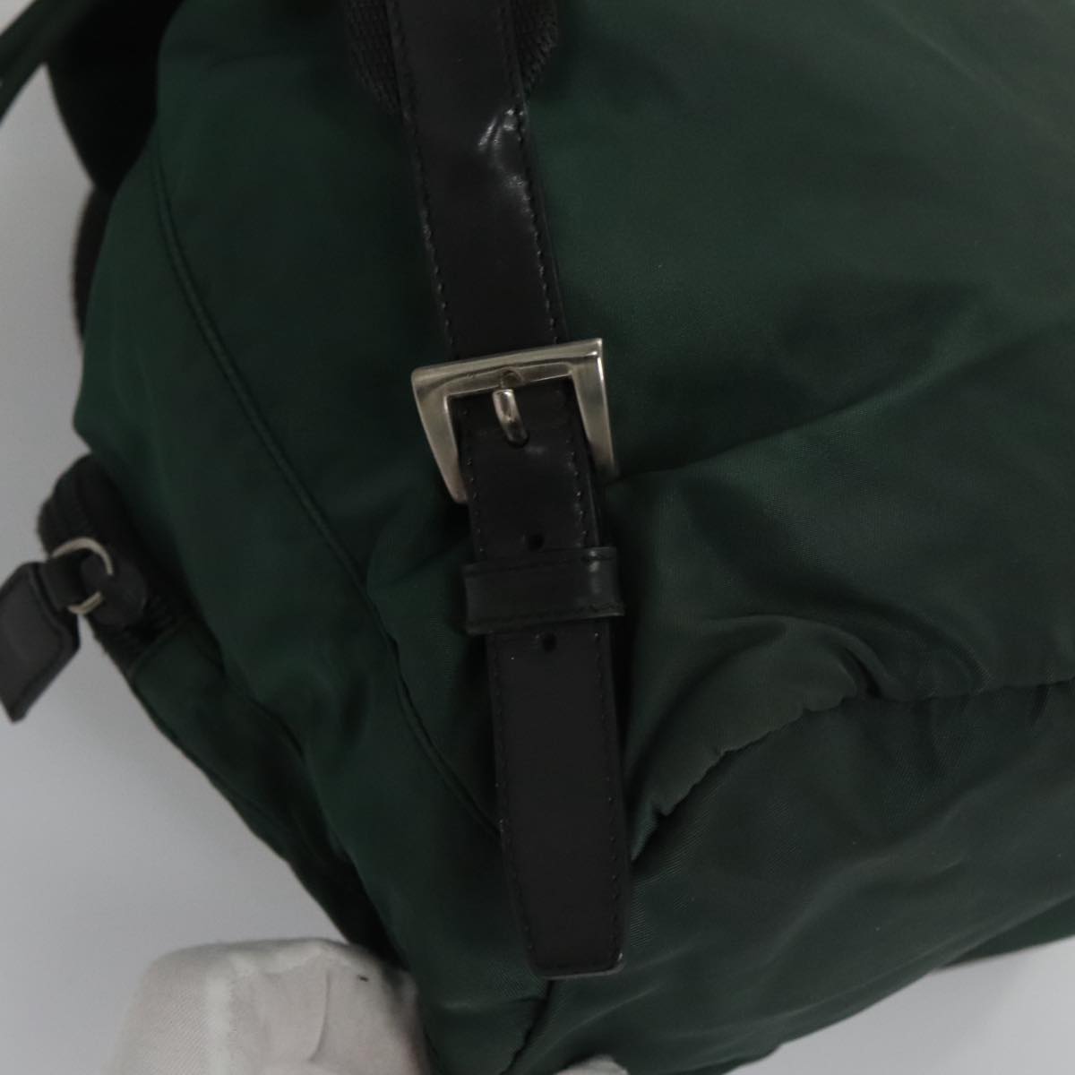 PRADA Backpack Nylon Green Auth hk1902