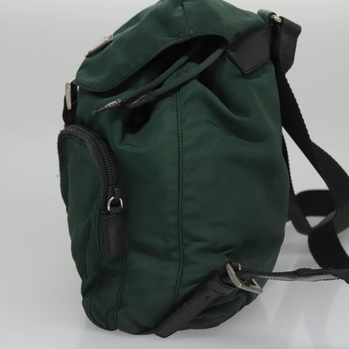 PRADA Backpack Nylon Green Auth hk1902