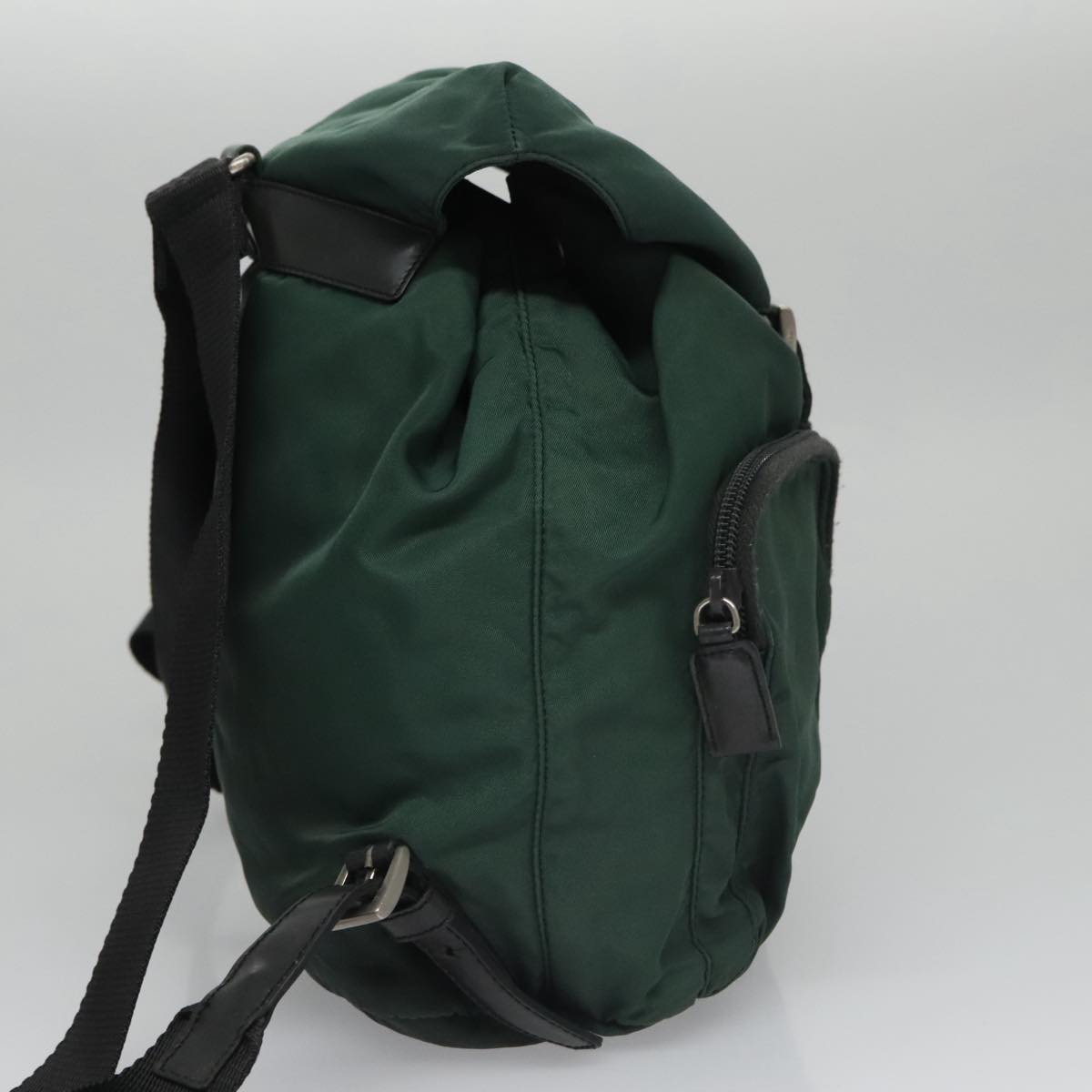 PRADA Backpack Nylon Green Auth hk1902