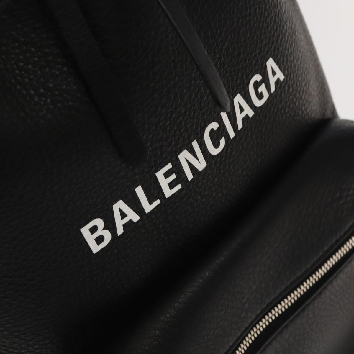 BALENCIAGA Every day Backpack Leather Black 502847 Auth hk1953