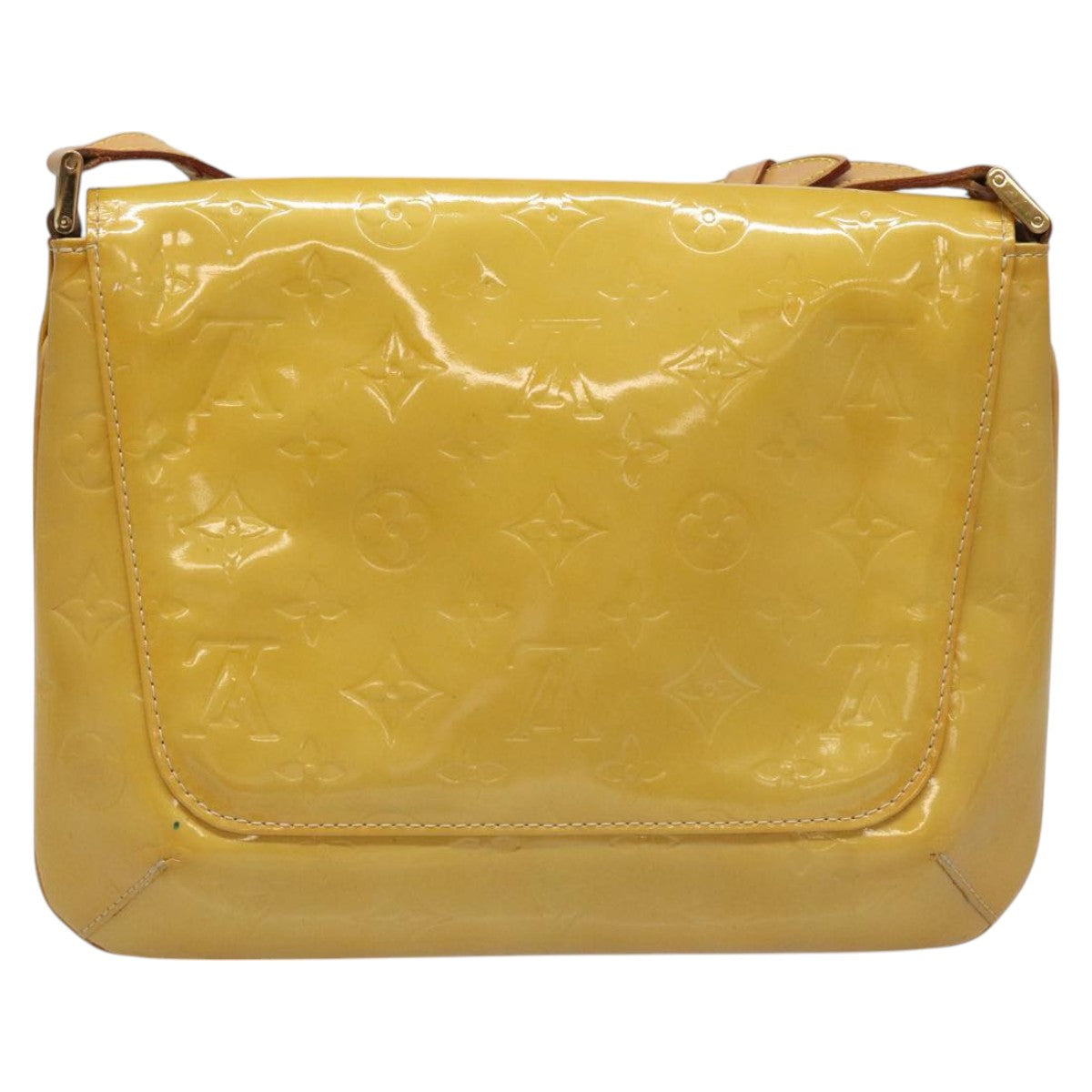 LOUIS VUITTON Monogram Vernis Thompson Street Bag Beige M91301 LV Auth hk1982