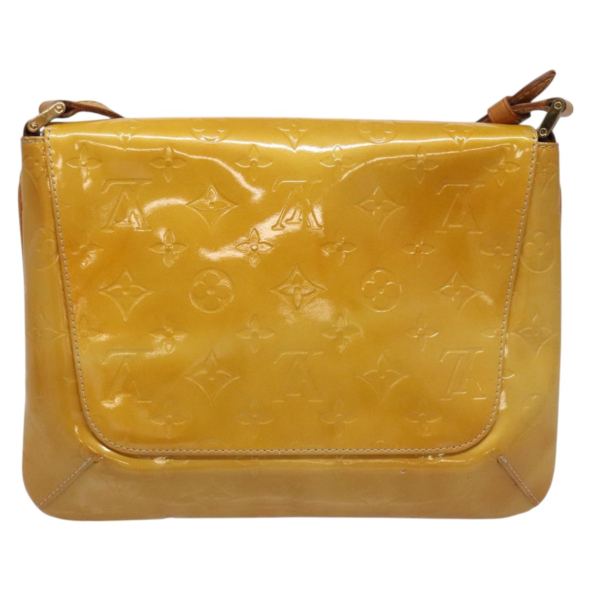 LOUIS VUITTON Monogram Vernis Thompson Street Bag Beige M91301 LV Auth hk1983
