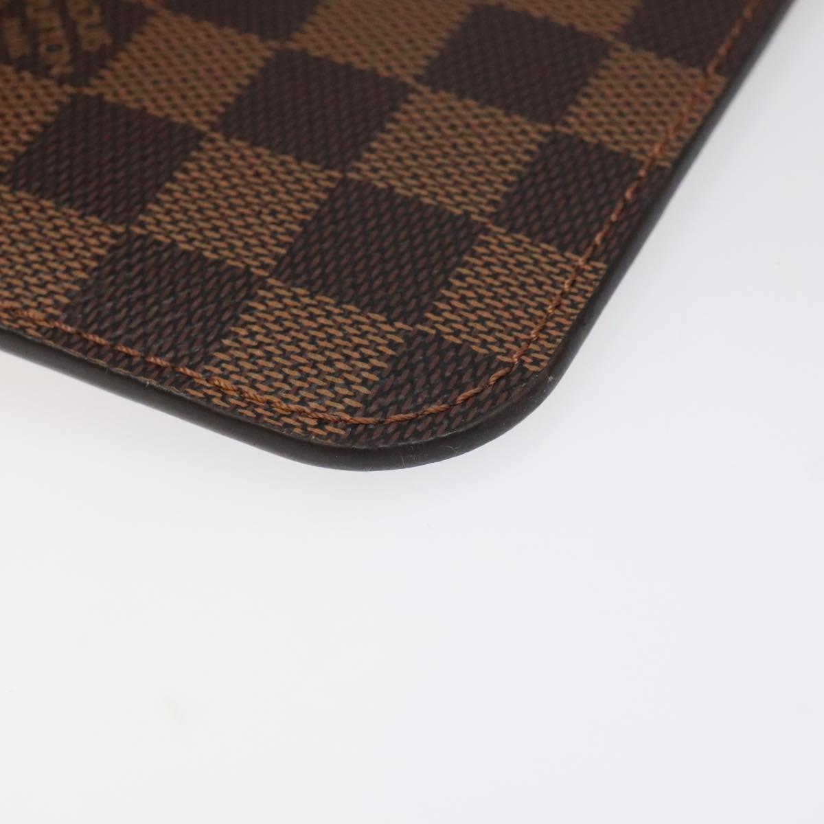 LOUIS VUITTON Damier Ebene Neverfull MM Pouch Accessory Pouch LV Auth hk2018V