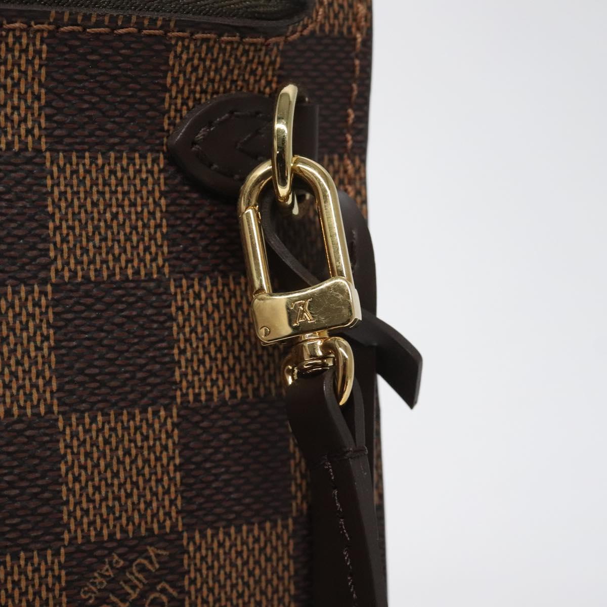 LOUIS VUITTON Damier Ebene Neverfull MM Pouch Accessory Pouch LV Auth hk2018V
