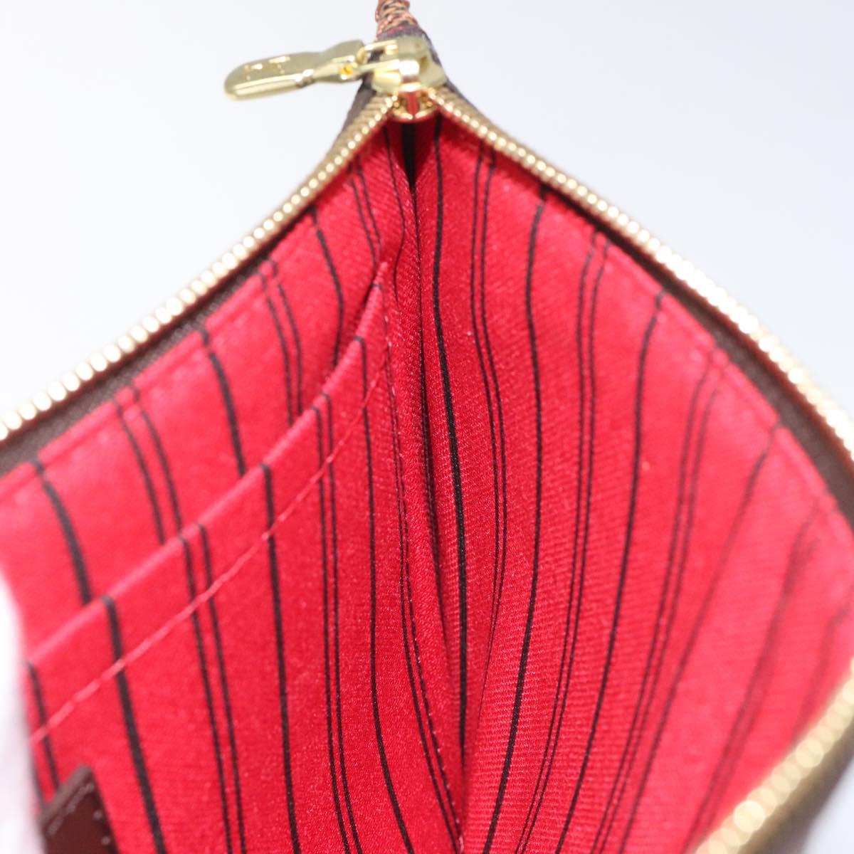 LOUIS VUITTON Damier Ebene Neverfull MM Pouch Accessory Pouch LV Auth hk2018V