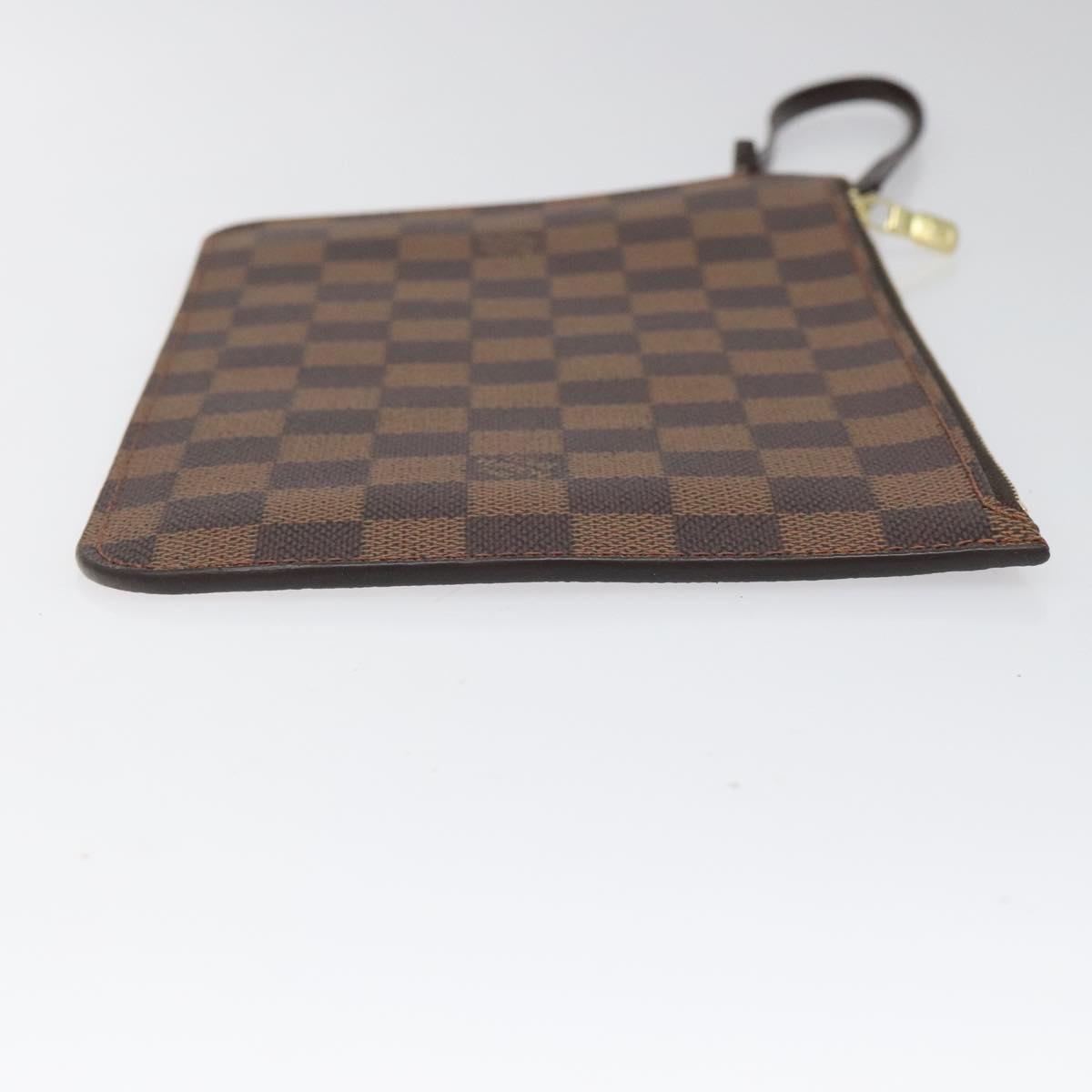 LOUIS VUITTON Damier Ebene Neverfull MM Pouch Accessory Pouch LV Auth hk2018V