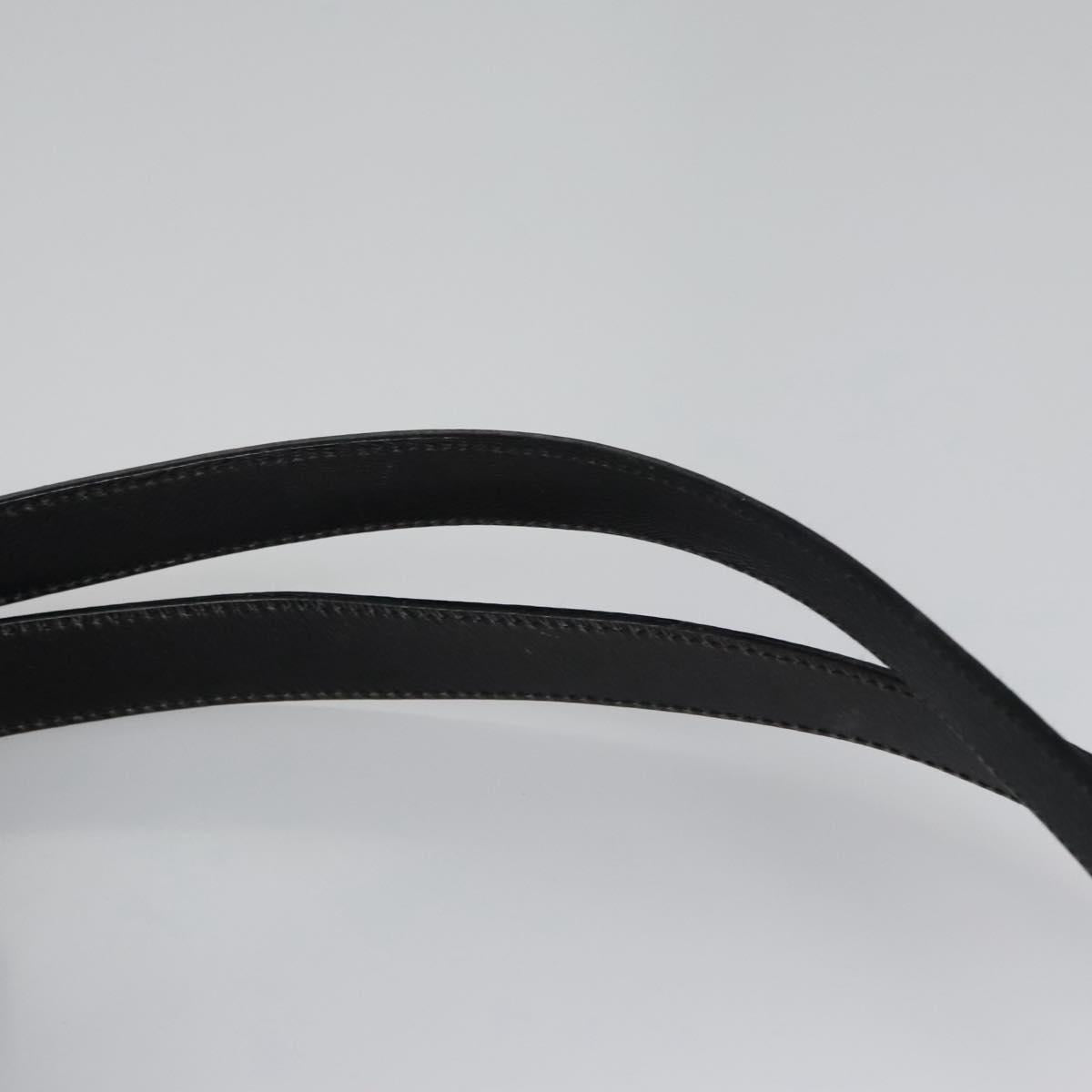 Salvatore Ferragamo Gancini Hand Bag Leather 2way Black Silver Auth hk2026